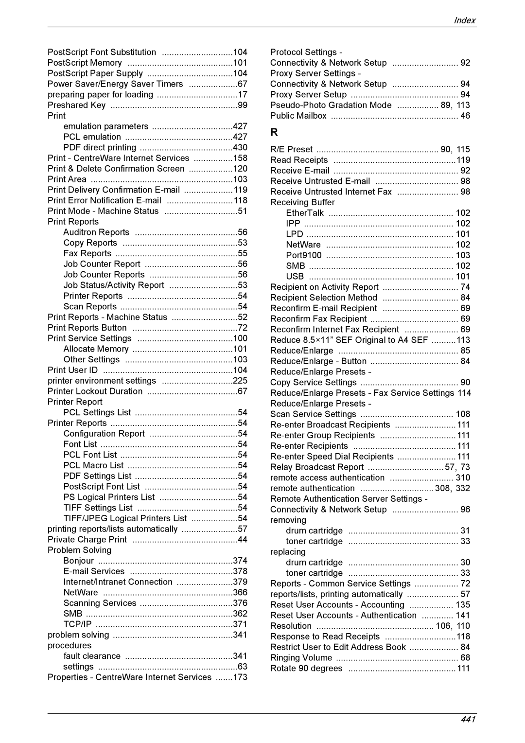 Xerox 5222 manual 441 