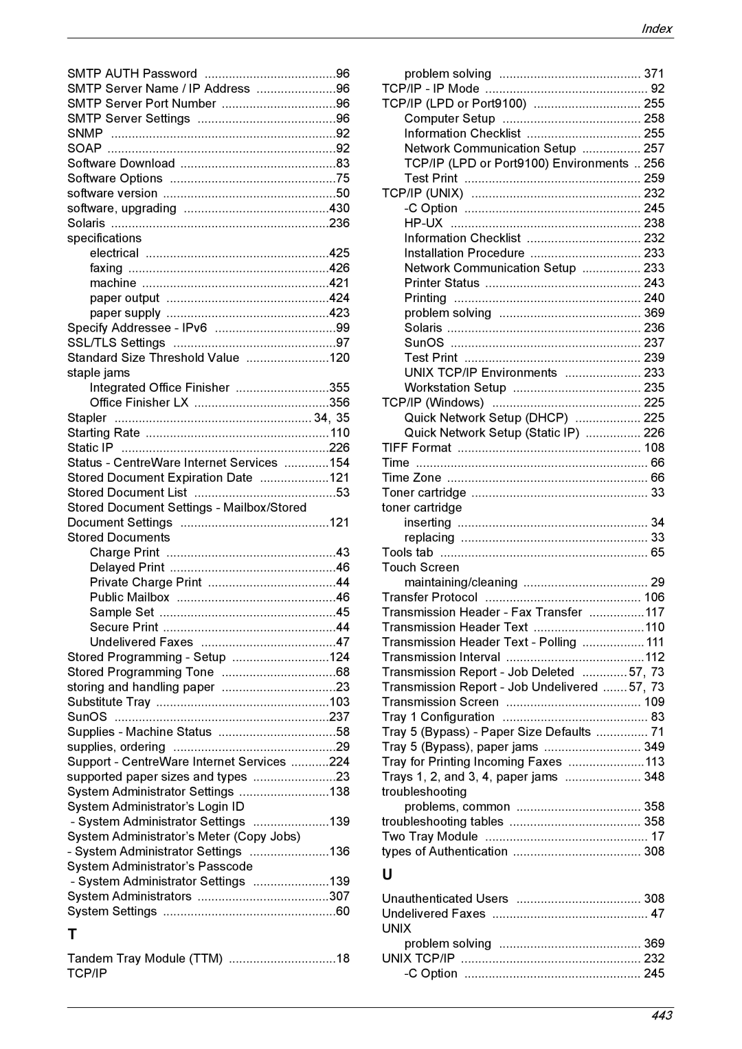 Xerox 5222 manual 443 