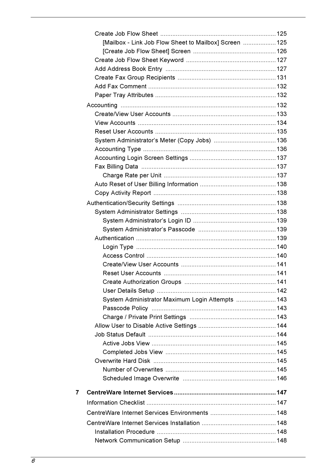 Xerox 5222 manual CentreWare Internet Services 147 