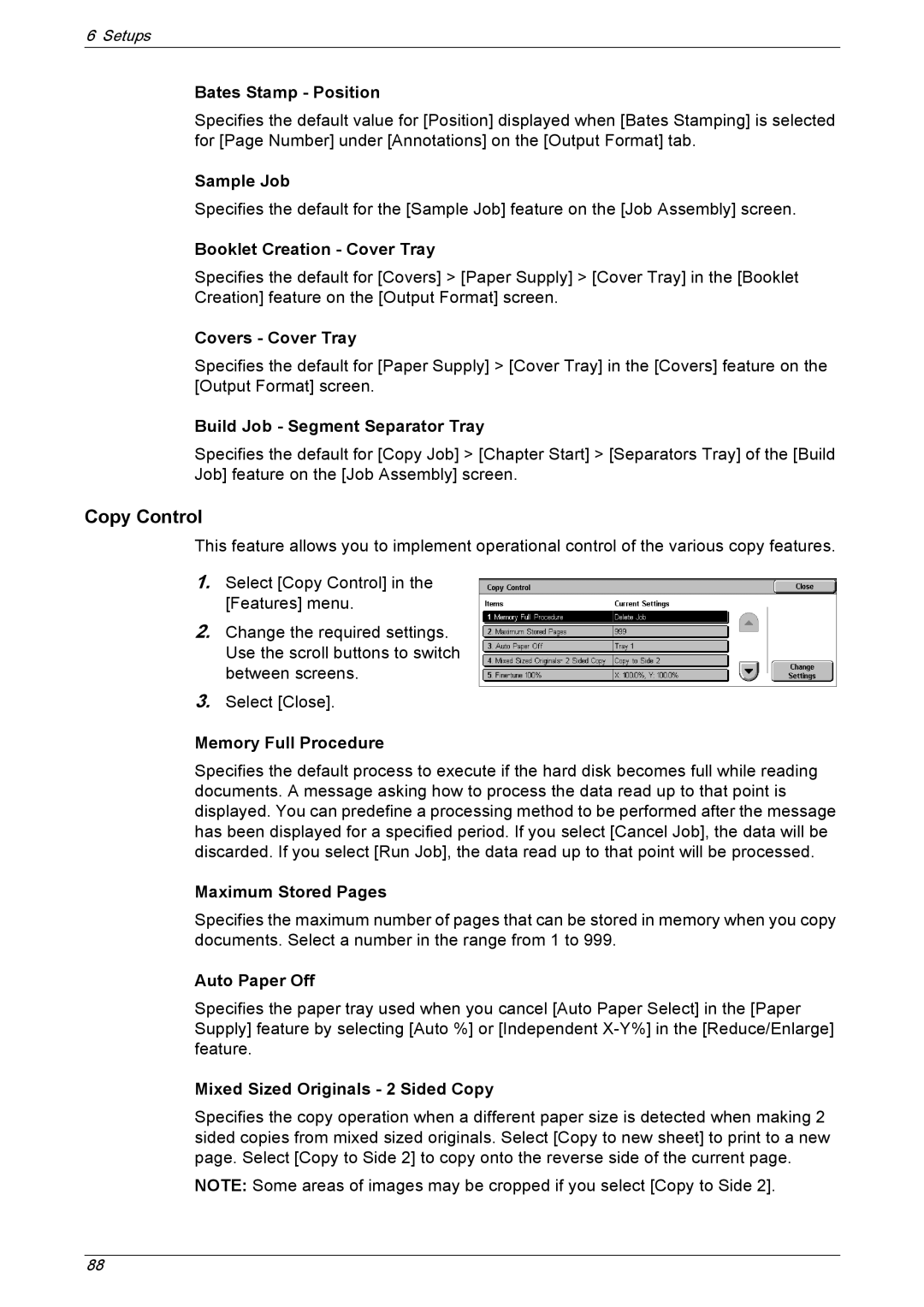 Xerox 5222 manual Copy Control 