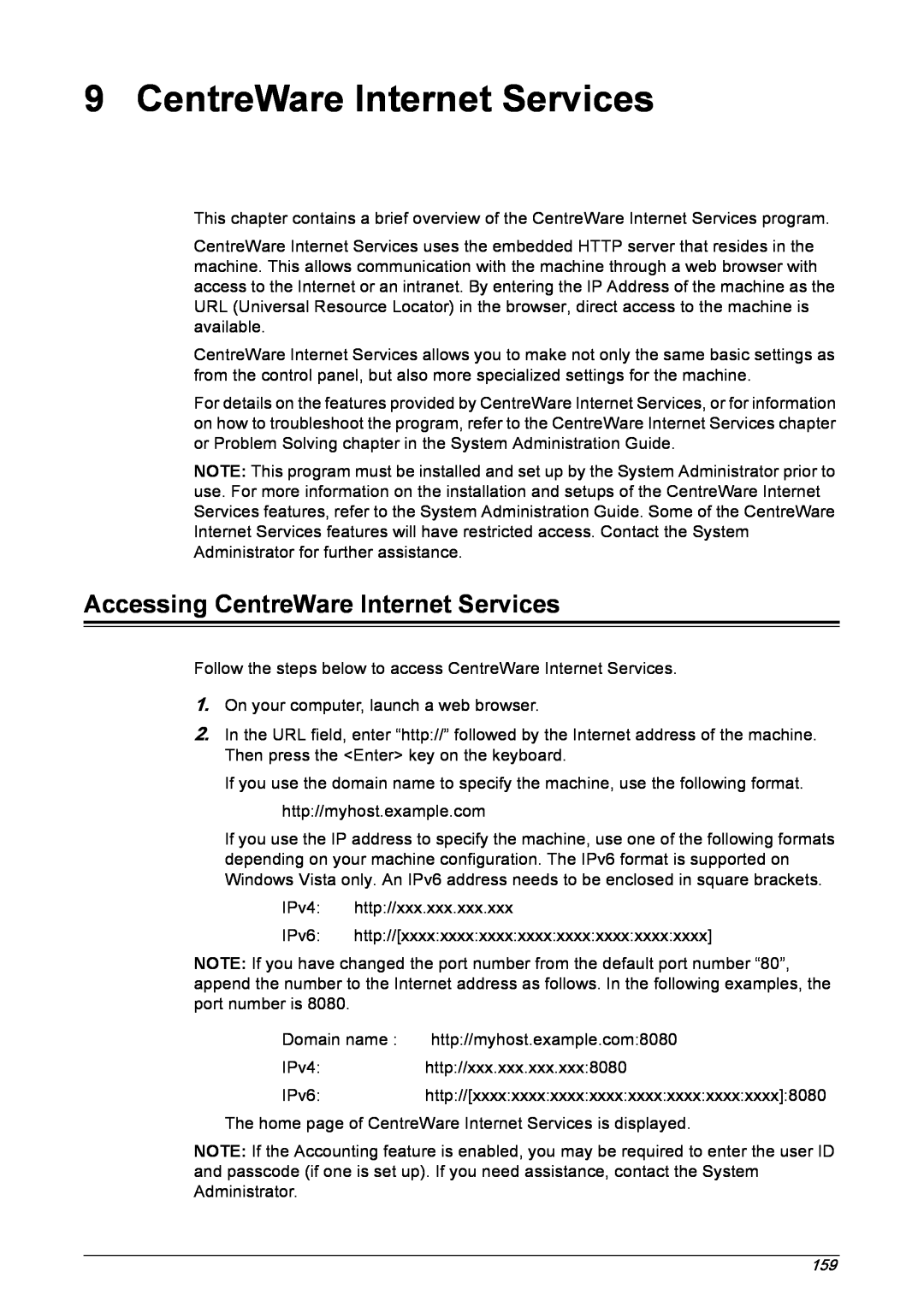 Xerox 5230 manual Accessing CentreWare Internet Services 