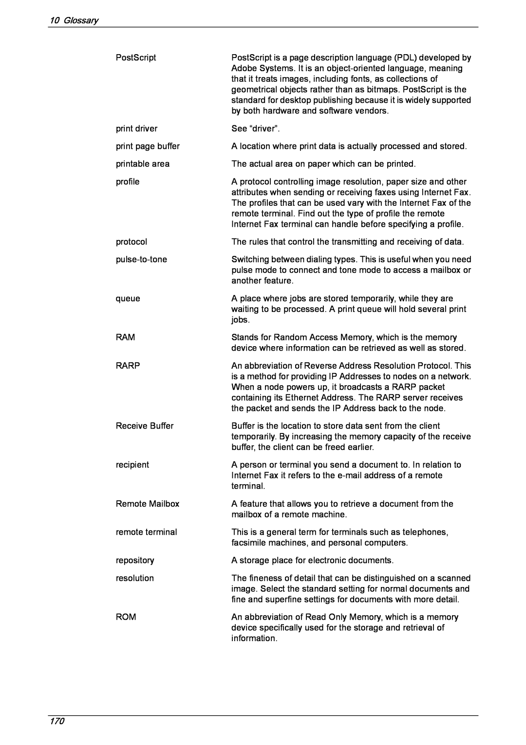 Xerox 5230 manual Glossary, PostScript 