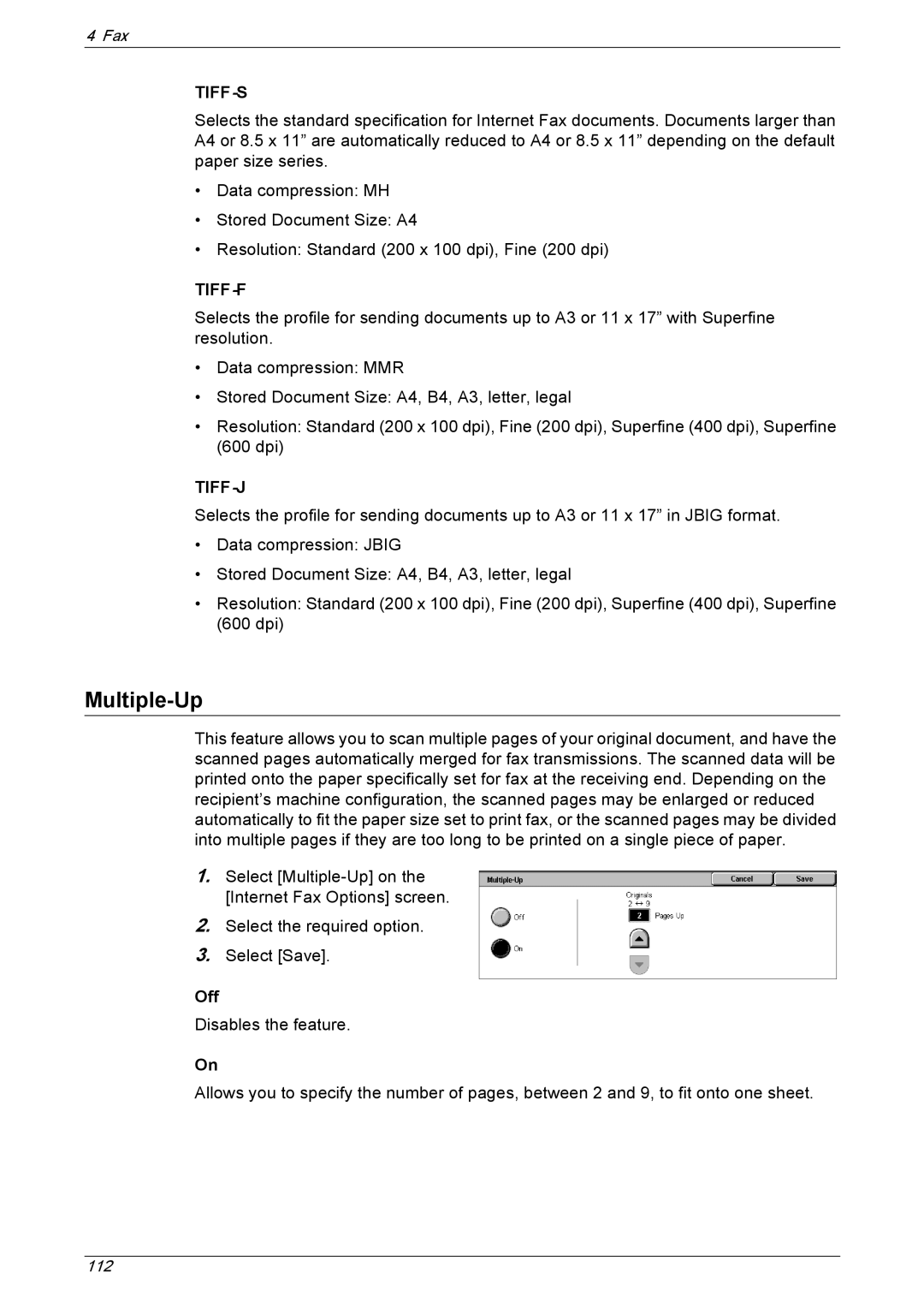 Xerox 5230 manual Tiff-S 