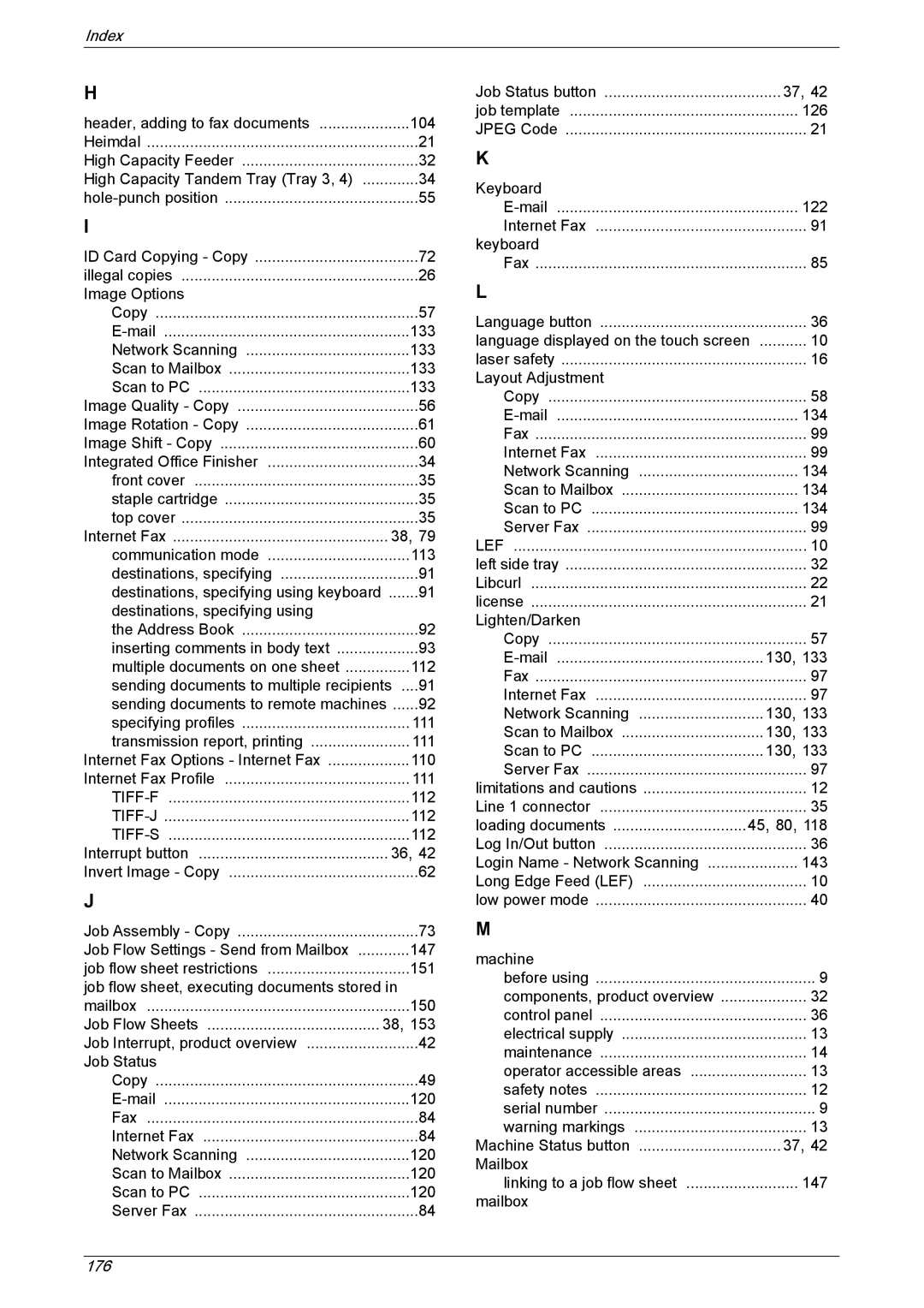 Xerox 5230 manual 176 