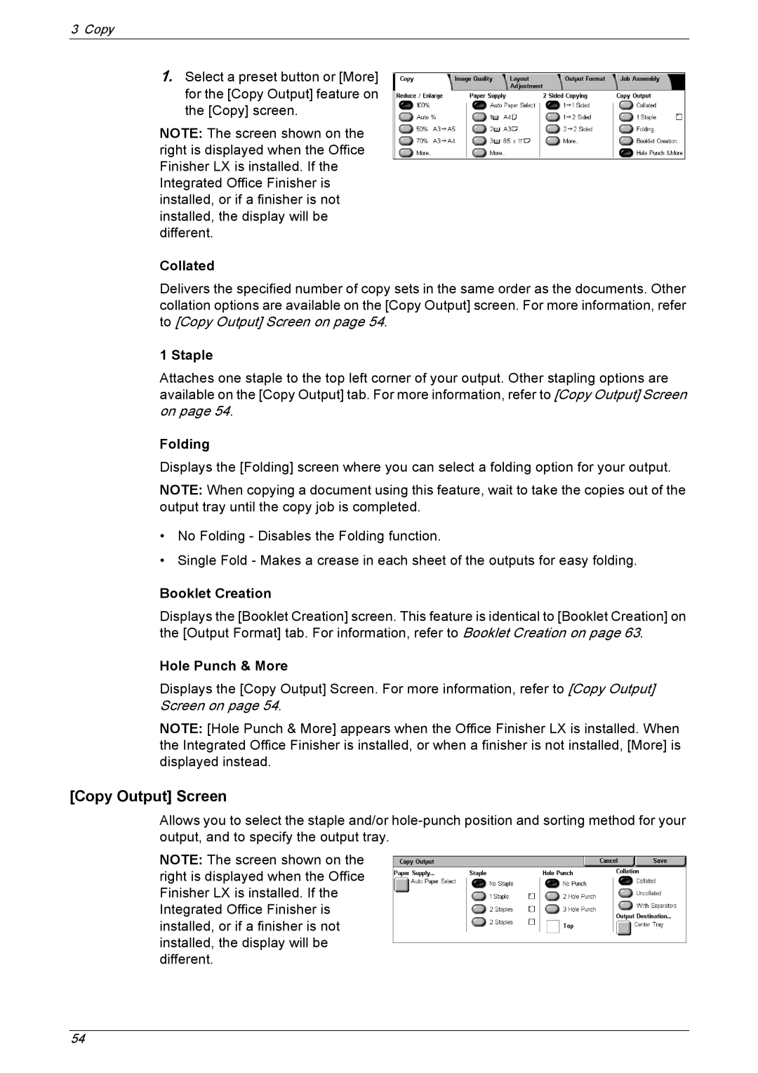 Xerox 5230 manual Copy Output Screen 