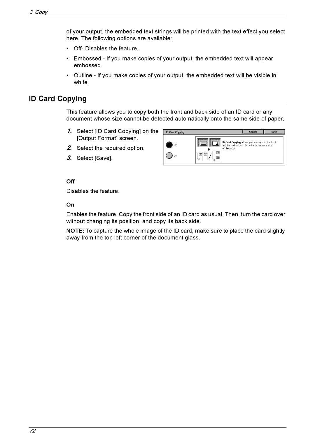 Xerox 5230 manual ID Card Copying 