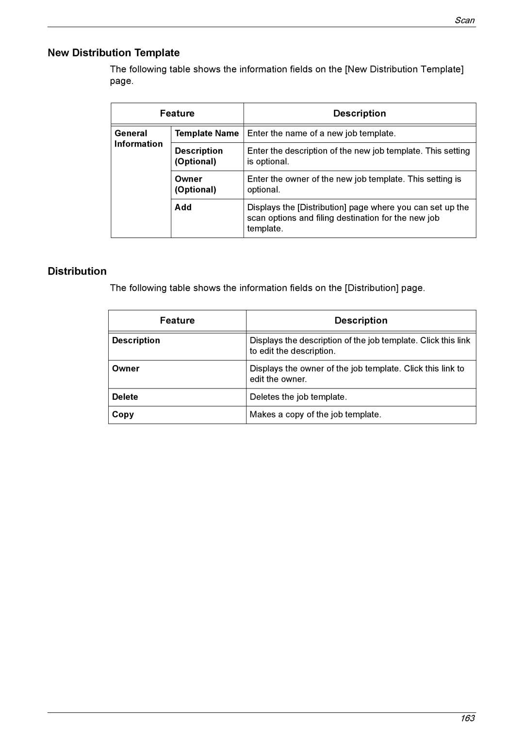 Xerox 5225A, 5230A manual New Distribution Template, Delete, Copy 