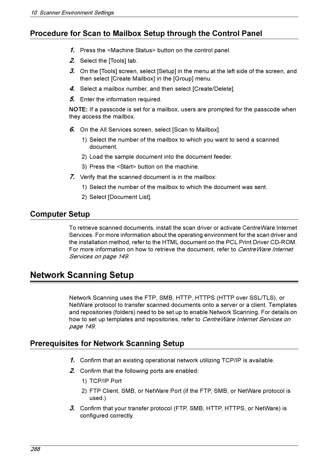 Xerox 5230A, 5225A manual Prerequisites for Network Scanning Setup 