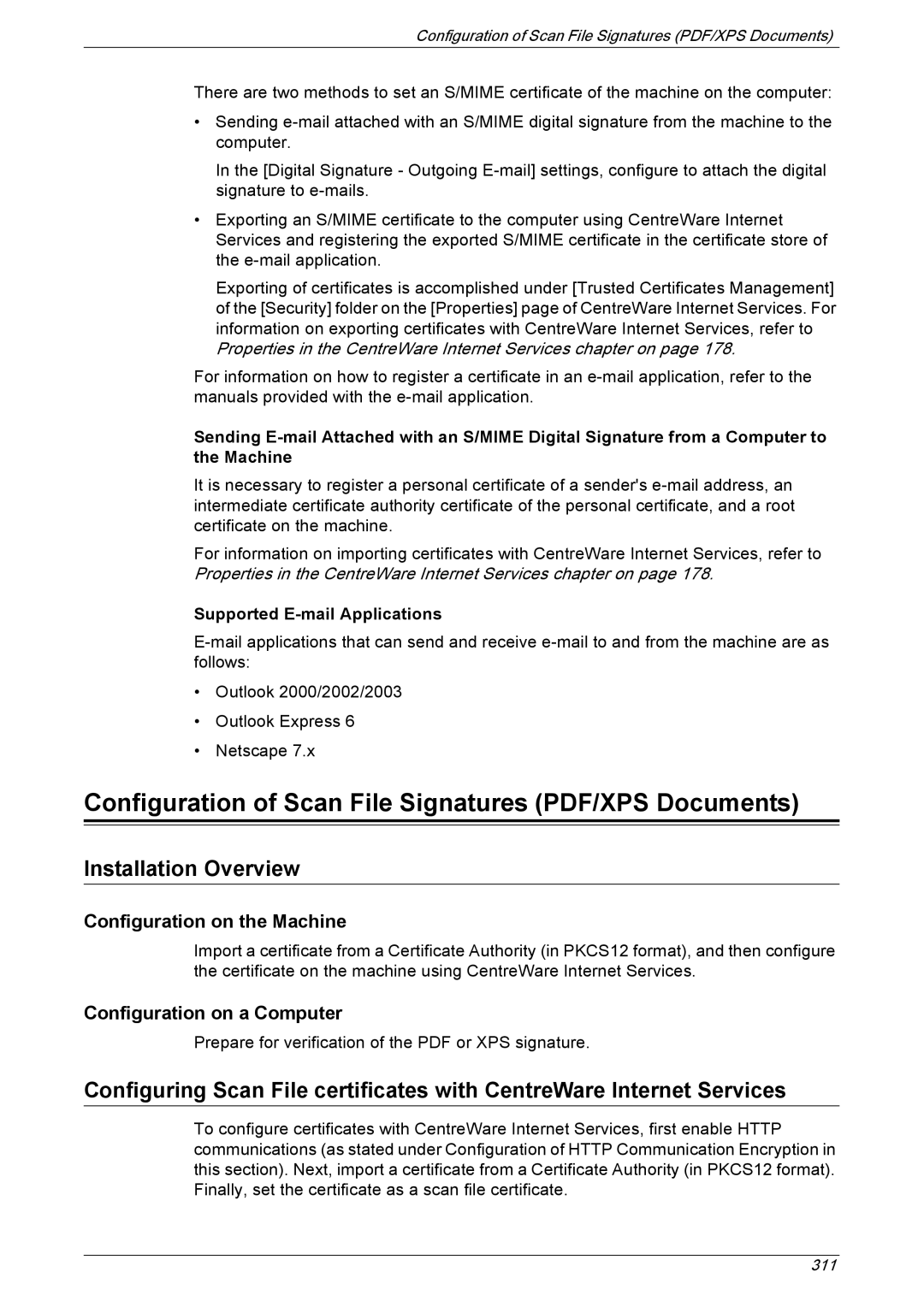 Xerox 5225A, 5230A manual Installation Overview, Supported E-mail Applications 