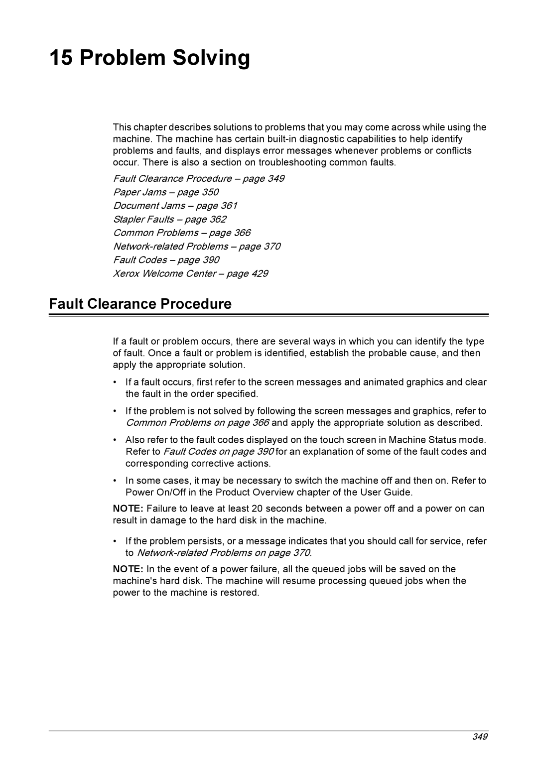 Xerox 5225A, 5230A manual Problem Solving, Fault Clearance Procedure 