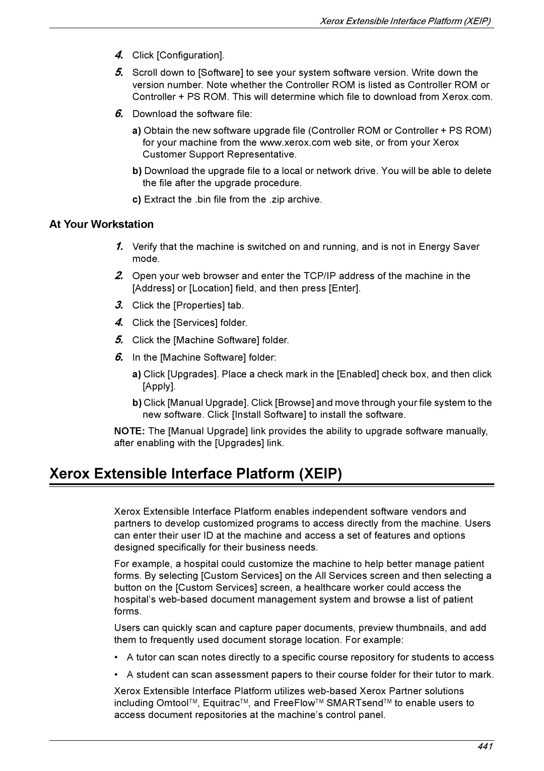 Xerox 5225A, 5230A manual Xerox Extensible Interface Platform Xeip, At Your Workstation 