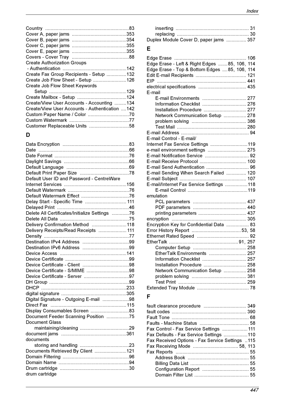 Xerox 5225A, 5230A manual 447 