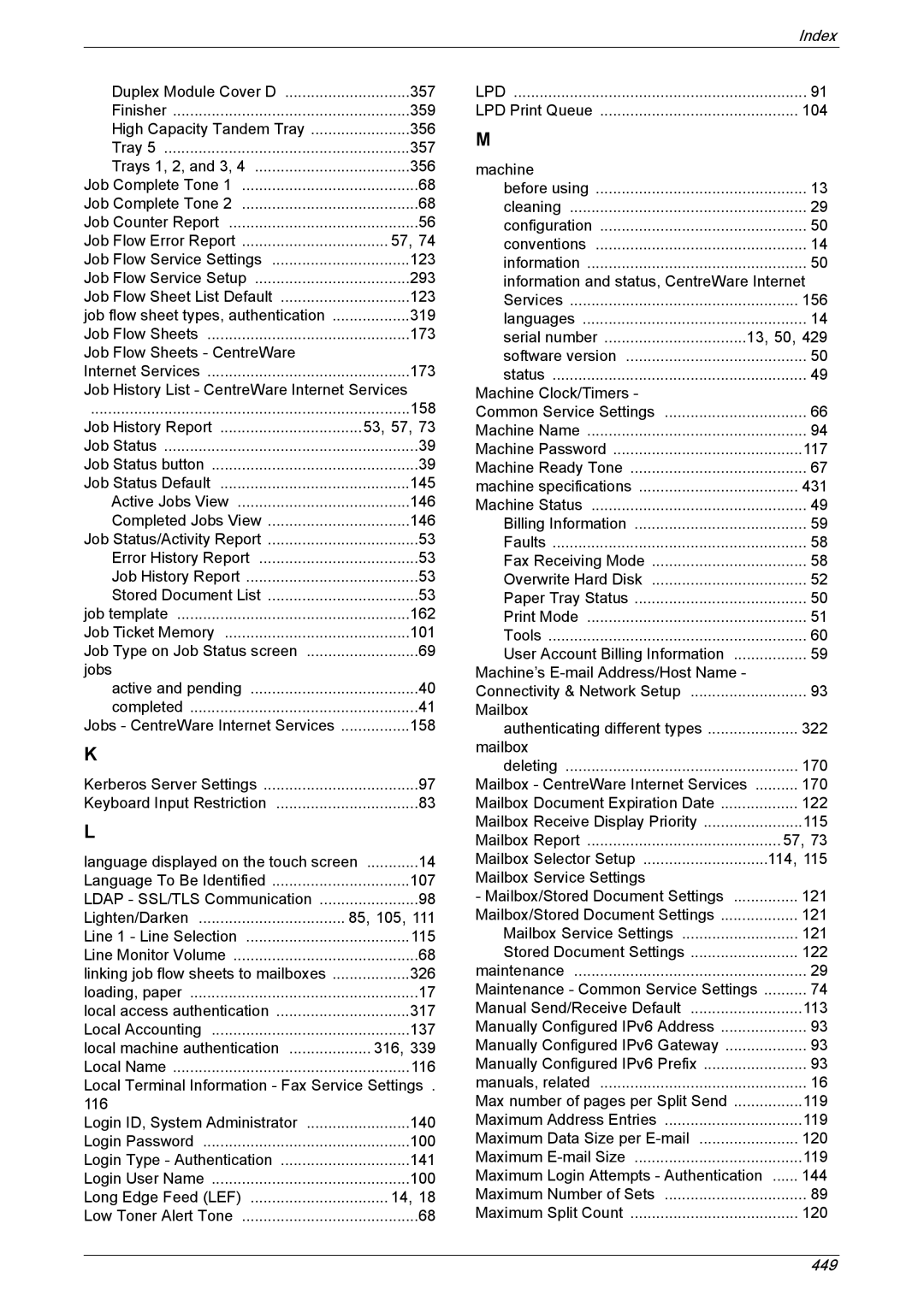 Xerox 5225A, 5230A manual 449 