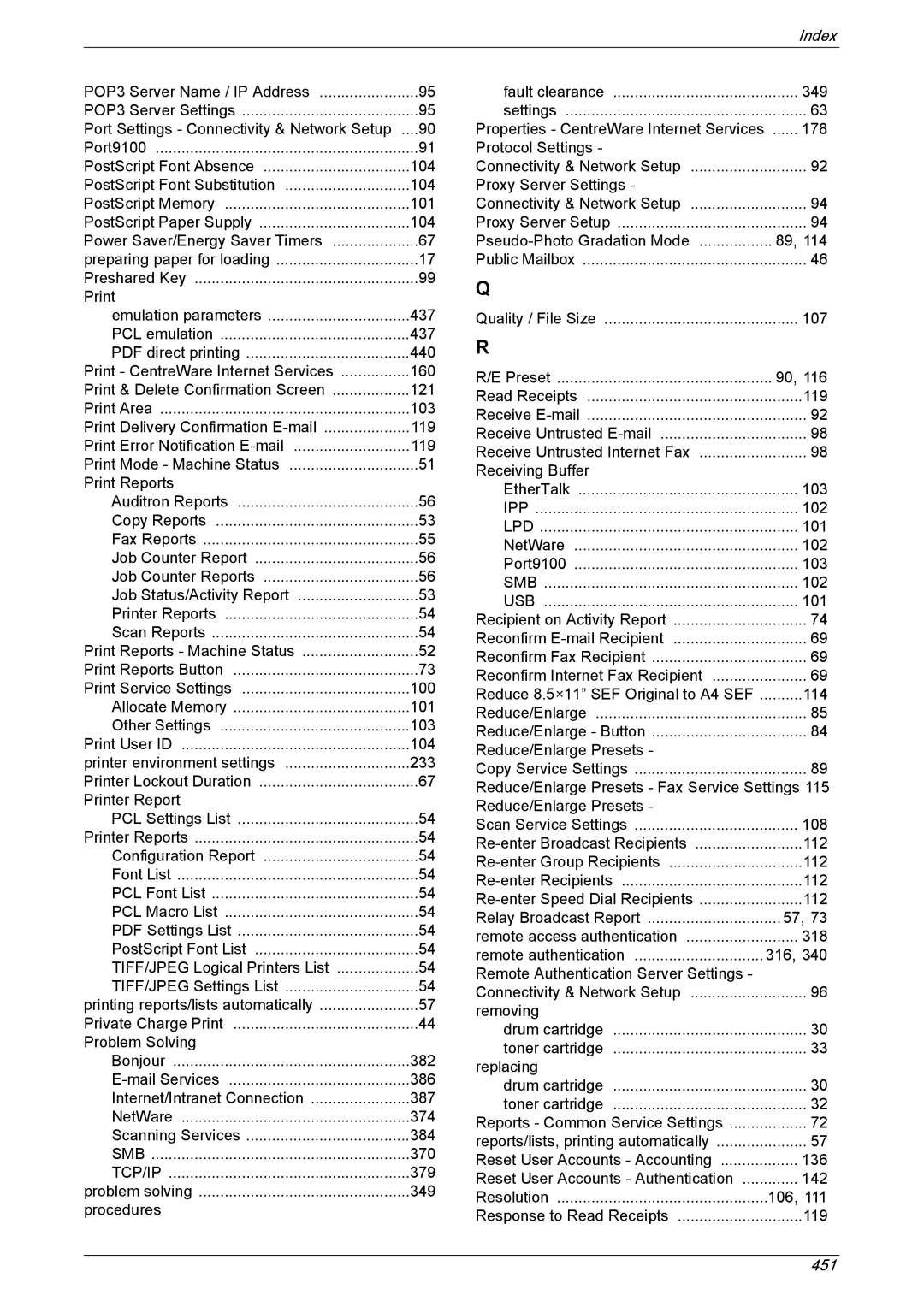 Xerox 5225A, 5230A manual 451 