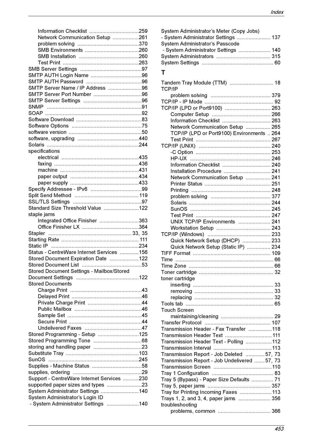 Xerox 5225A, 5230A manual 453 