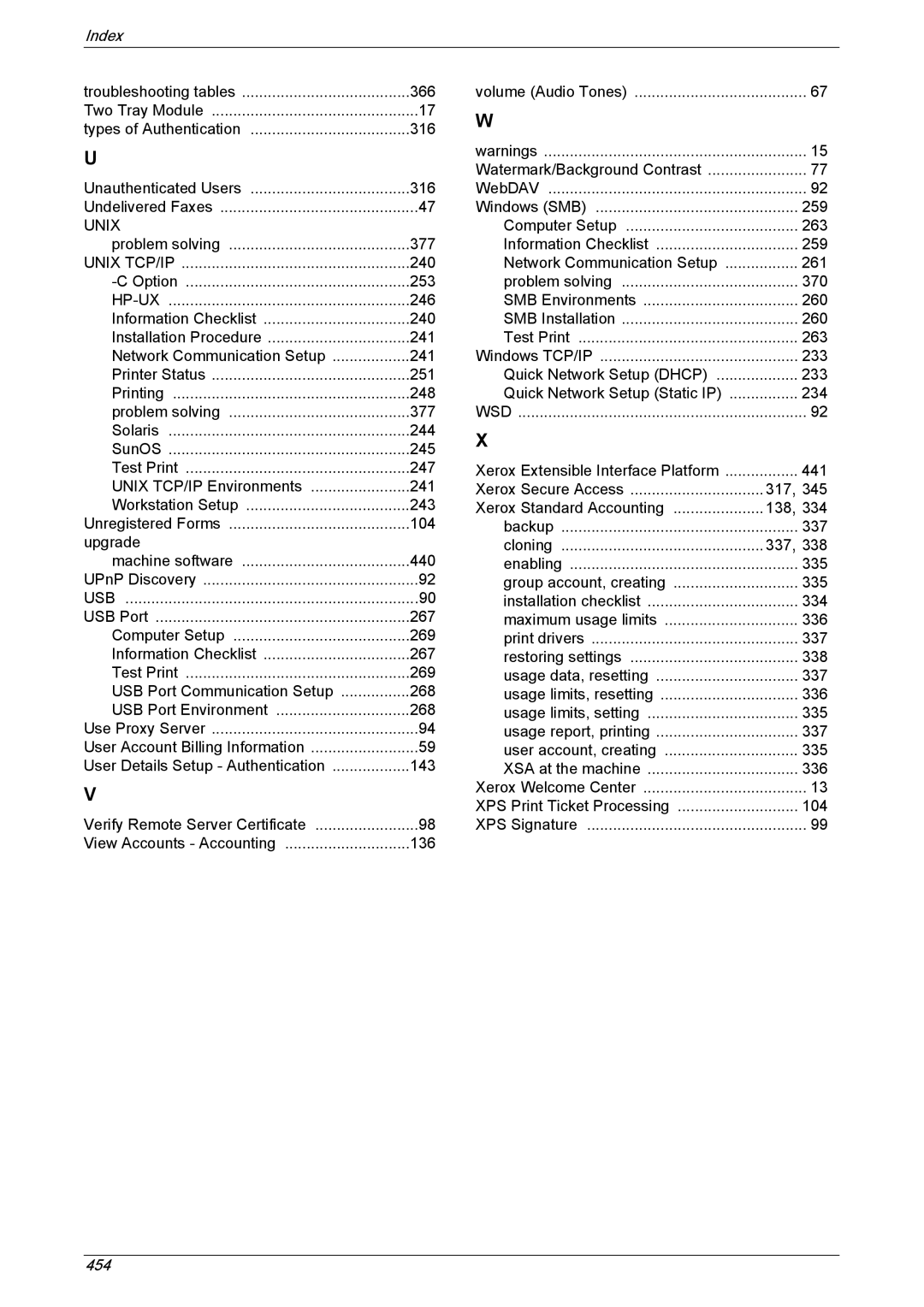 Xerox 5230A, 5225A manual 454 