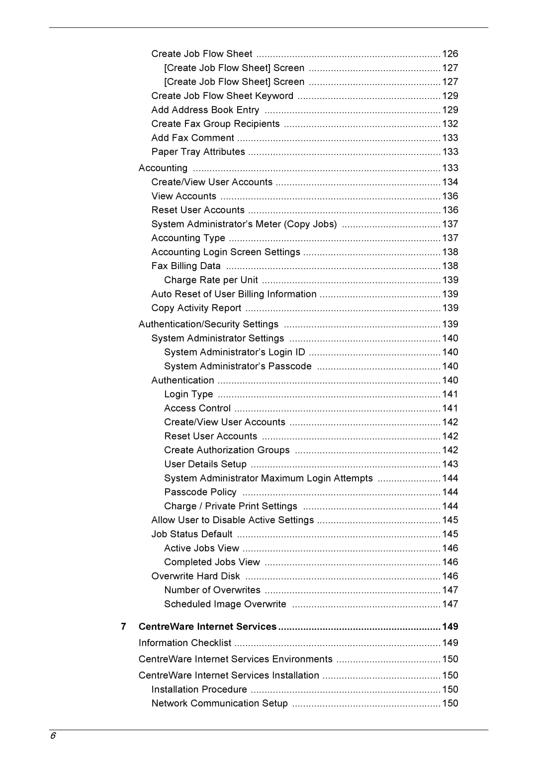 Xerox 5230A, 5225A manual CentreWare Internet Services 149 