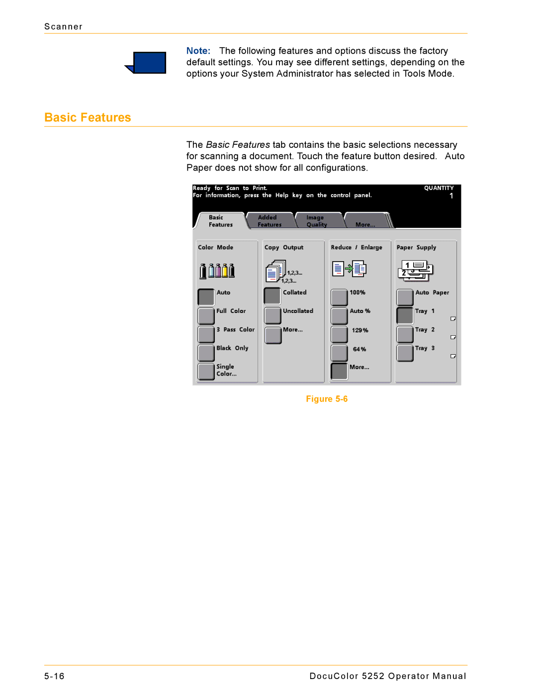 Xerox 5252 manual Basic Features 