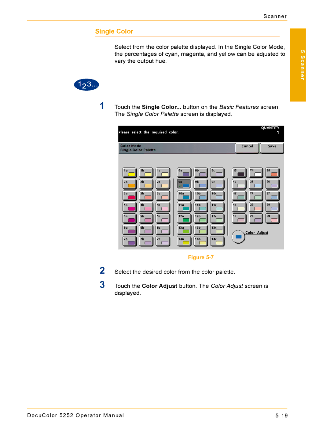 Xerox 5252 manual Single Color 