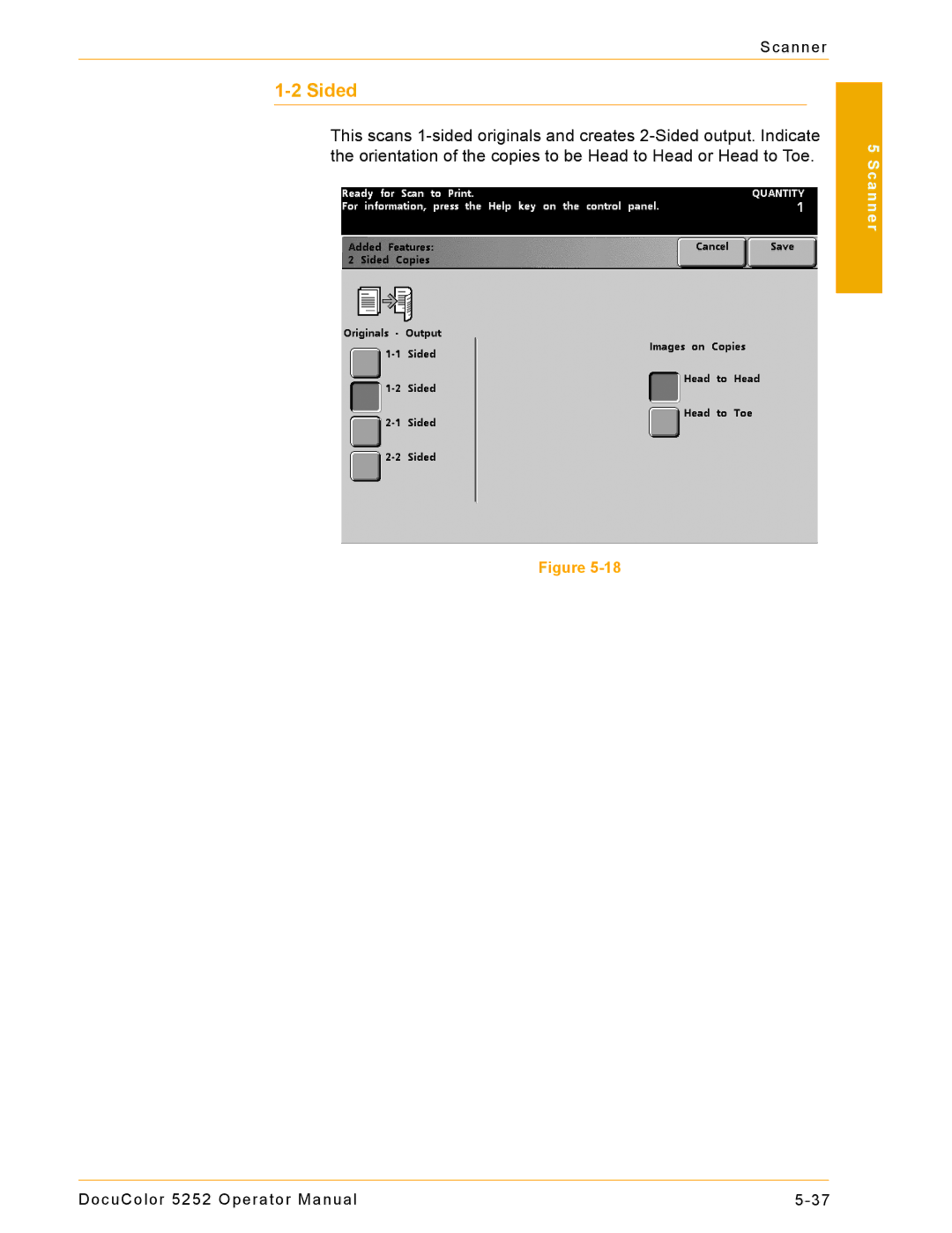 Xerox 5252 manual Sided 