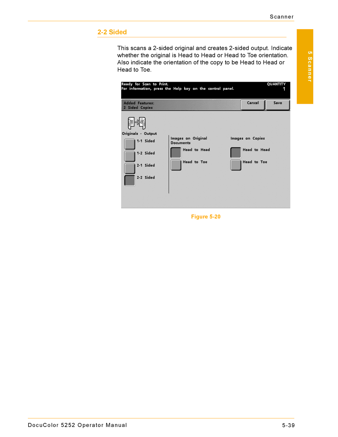 Xerox 5252 manual Sided 