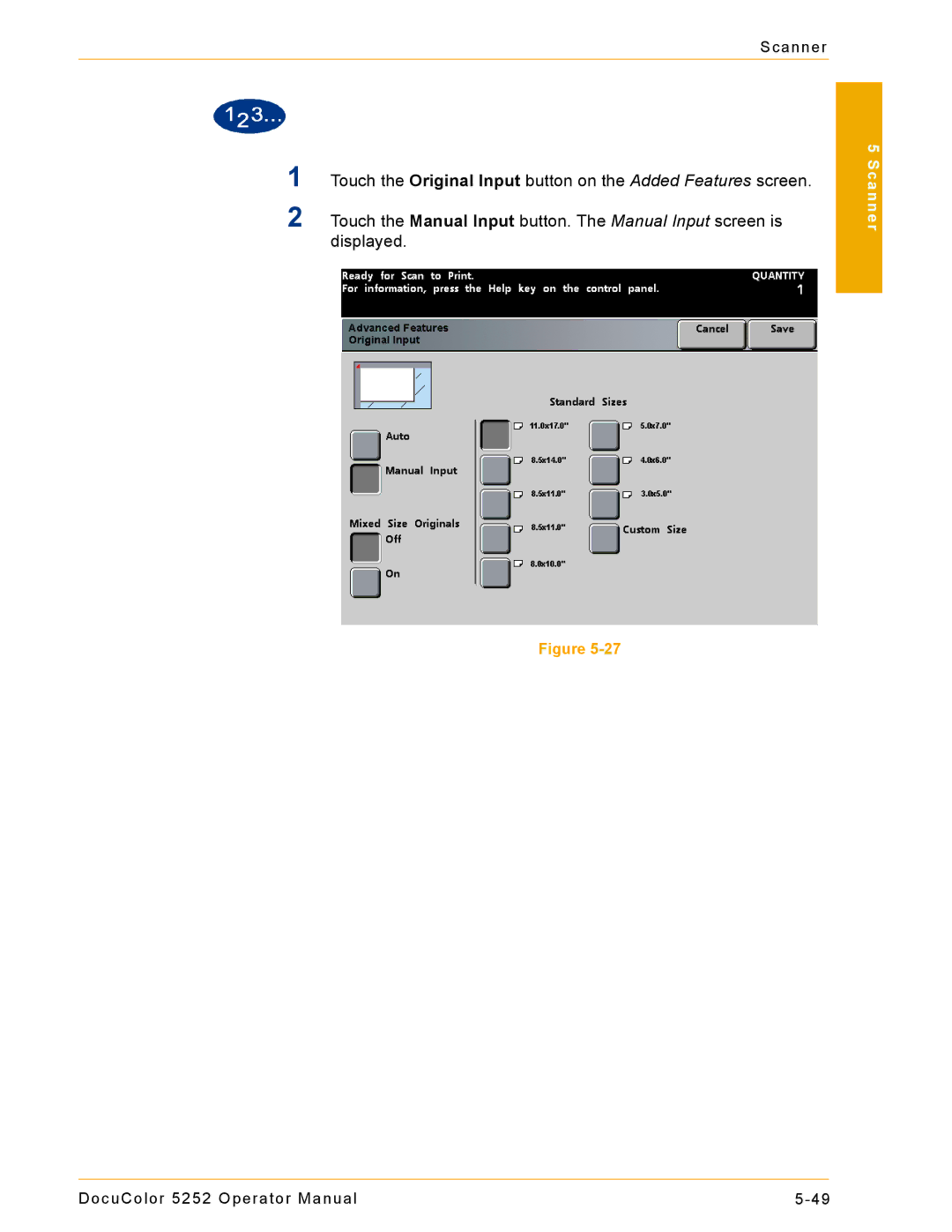 Xerox 5252 manual Scanner 