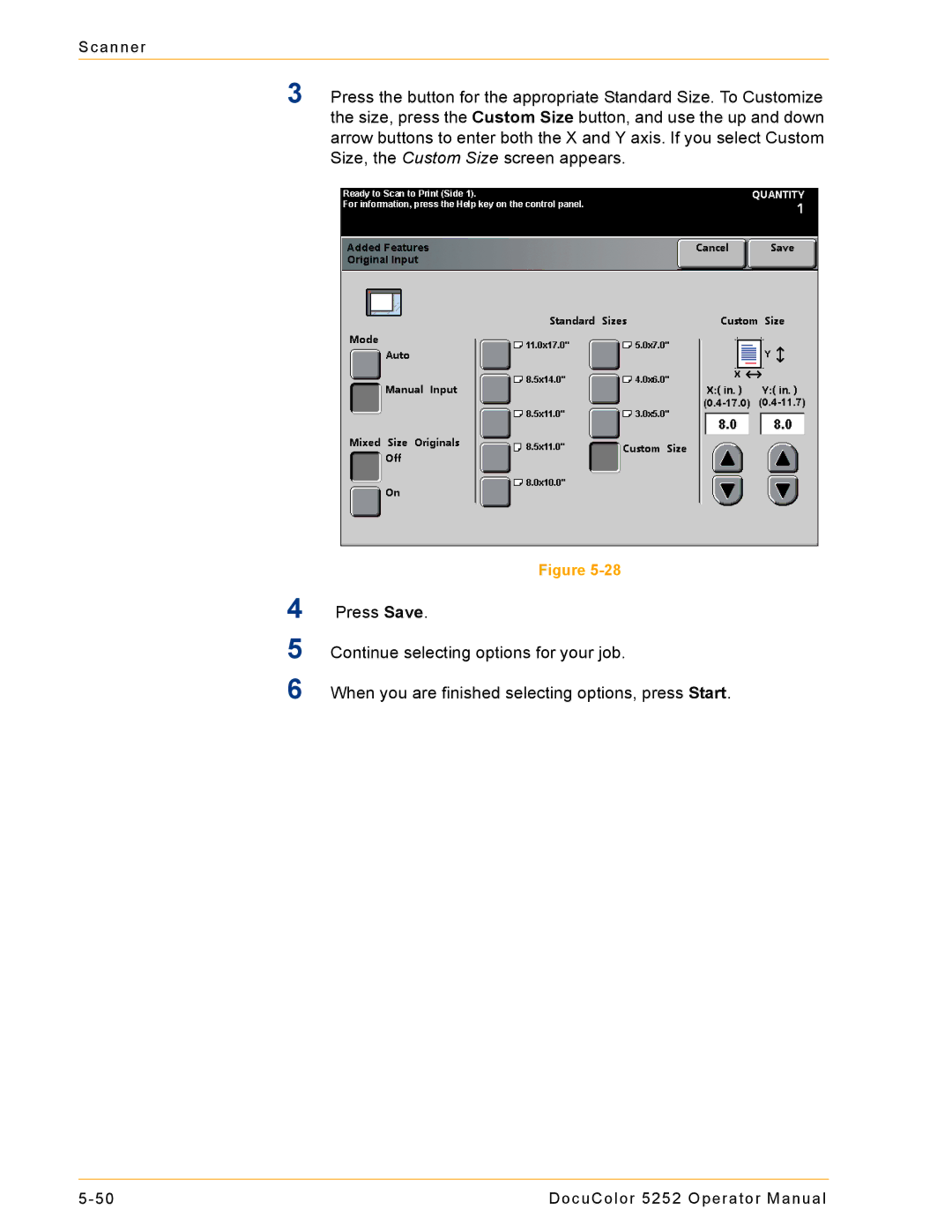 Xerox 5252 manual Scanner 