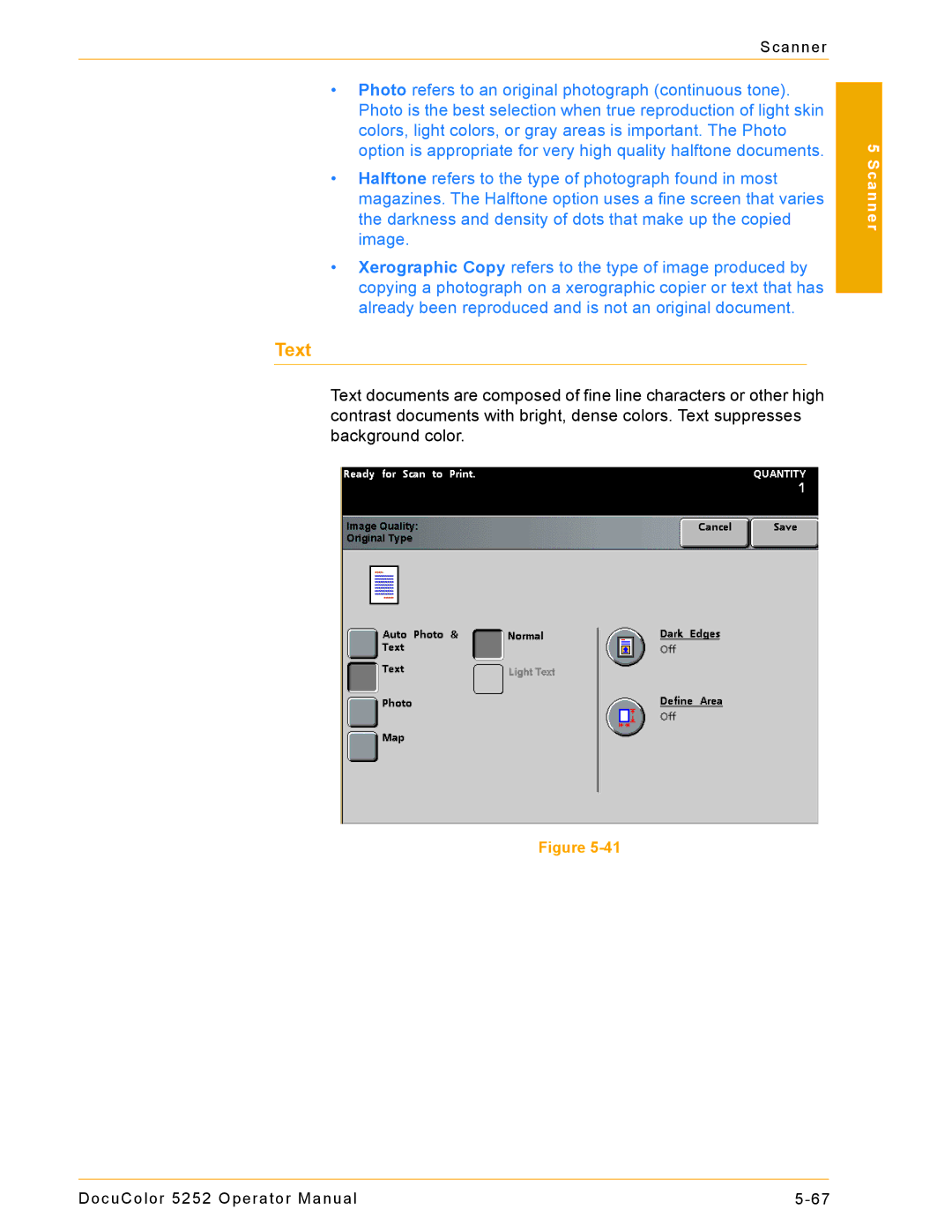 Xerox 5252 manual Text 