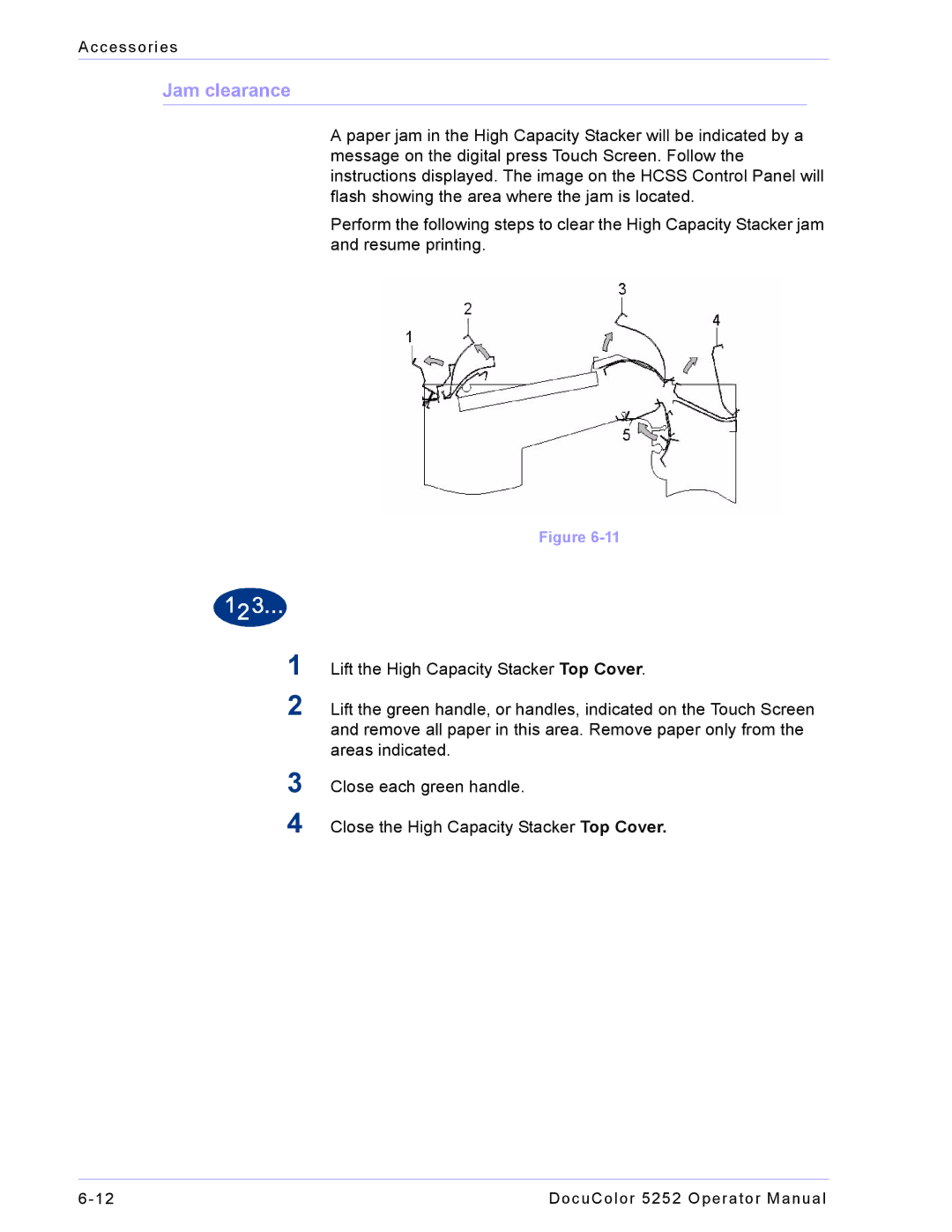 Xerox 5252 manual Jam clearance 