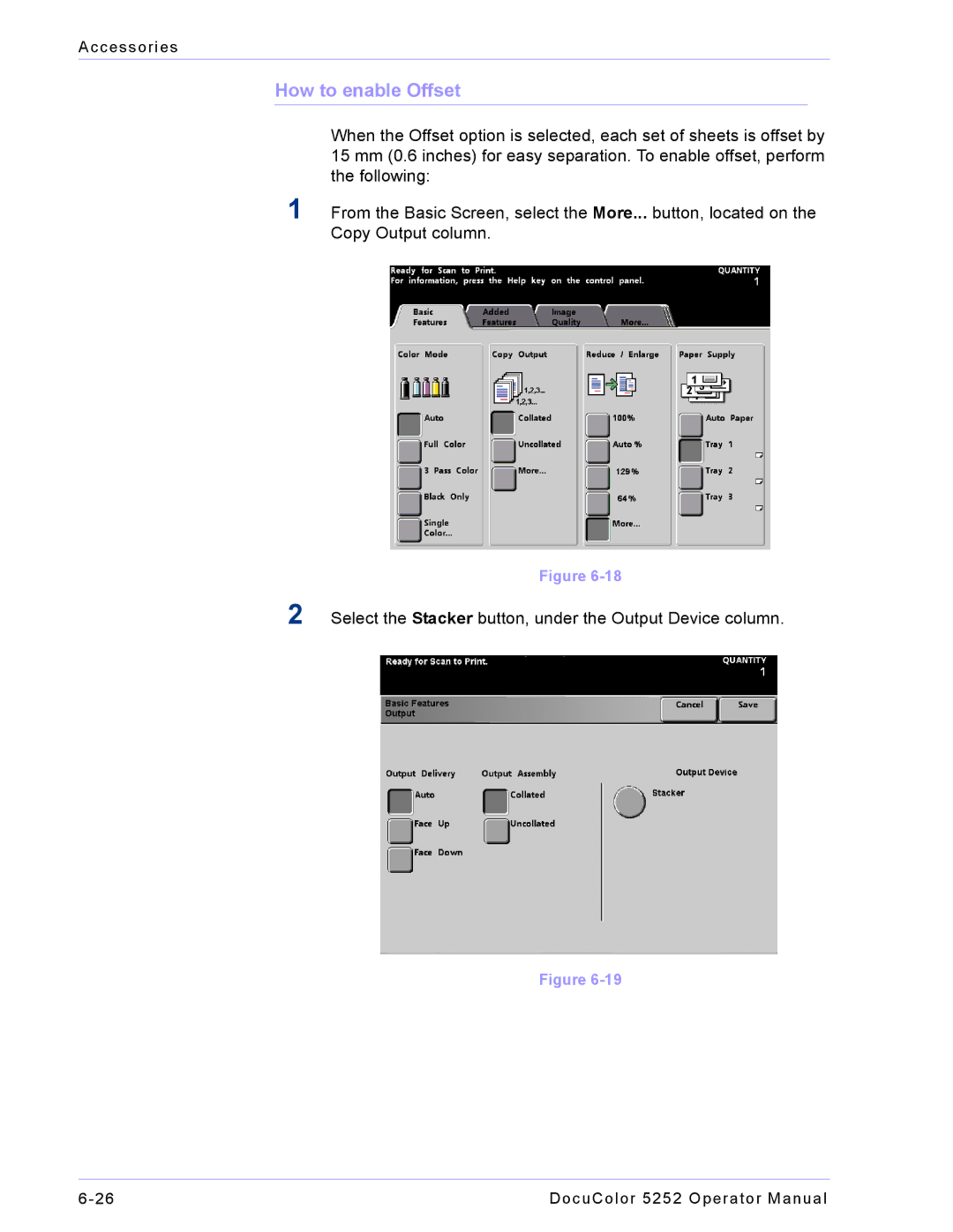 Xerox 5252 manual How to enable Offset 