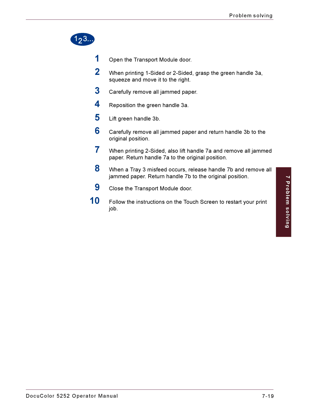 Xerox 5252 manual Problem solving 