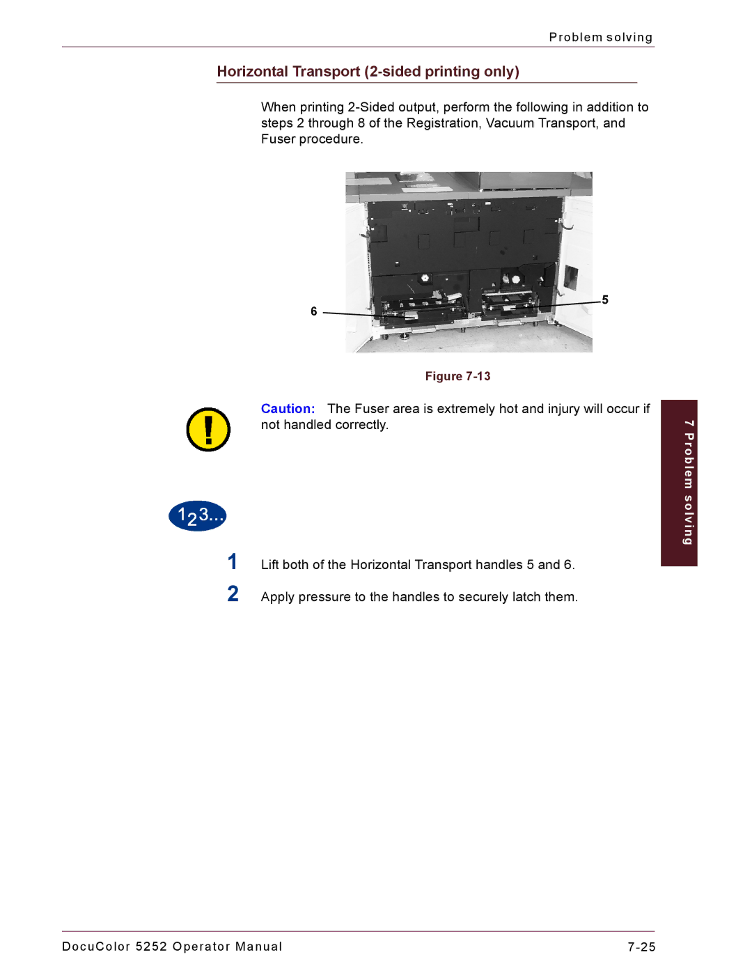 Xerox 5252 manual Horizontal Transport 2-sided printing only 