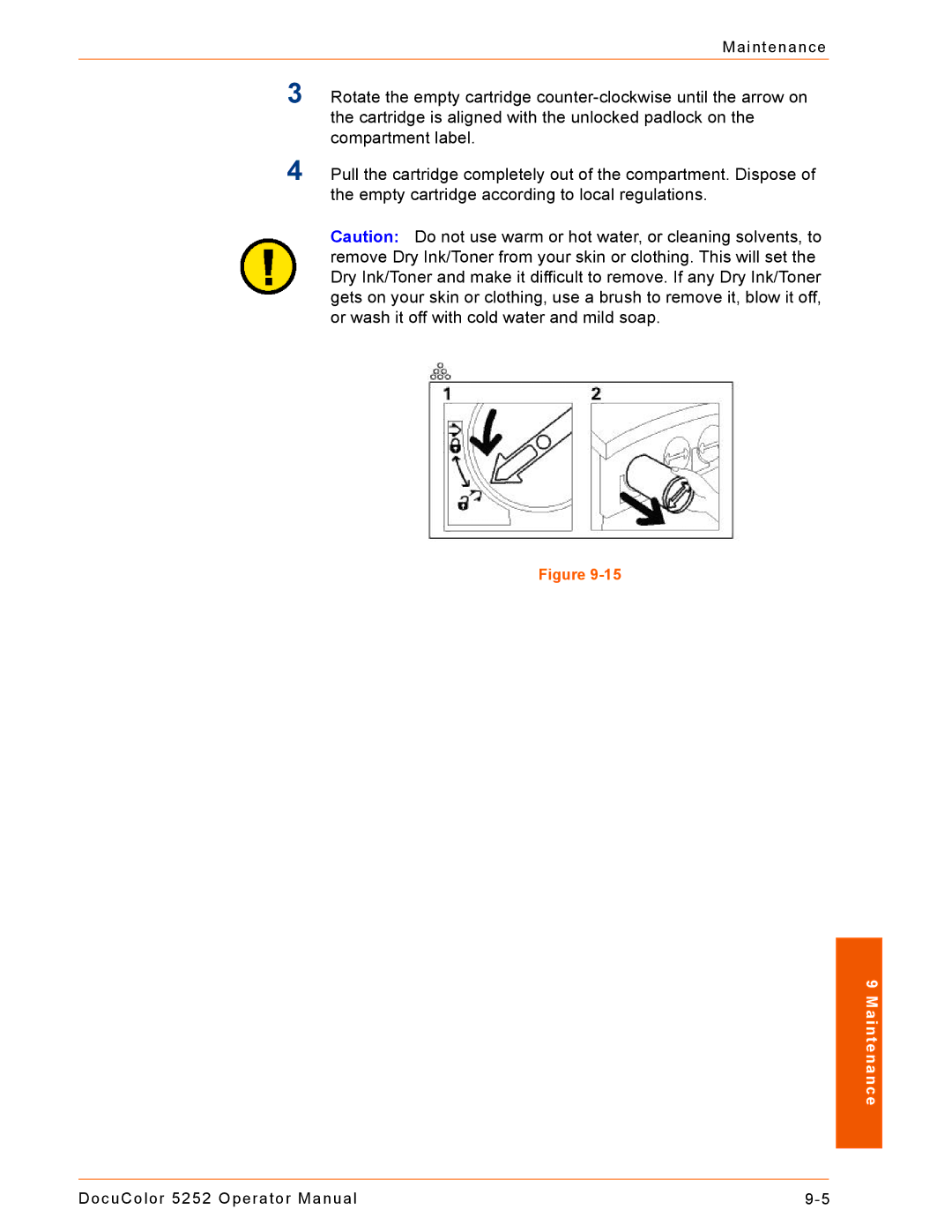 Xerox 5252 manual Maintenance 