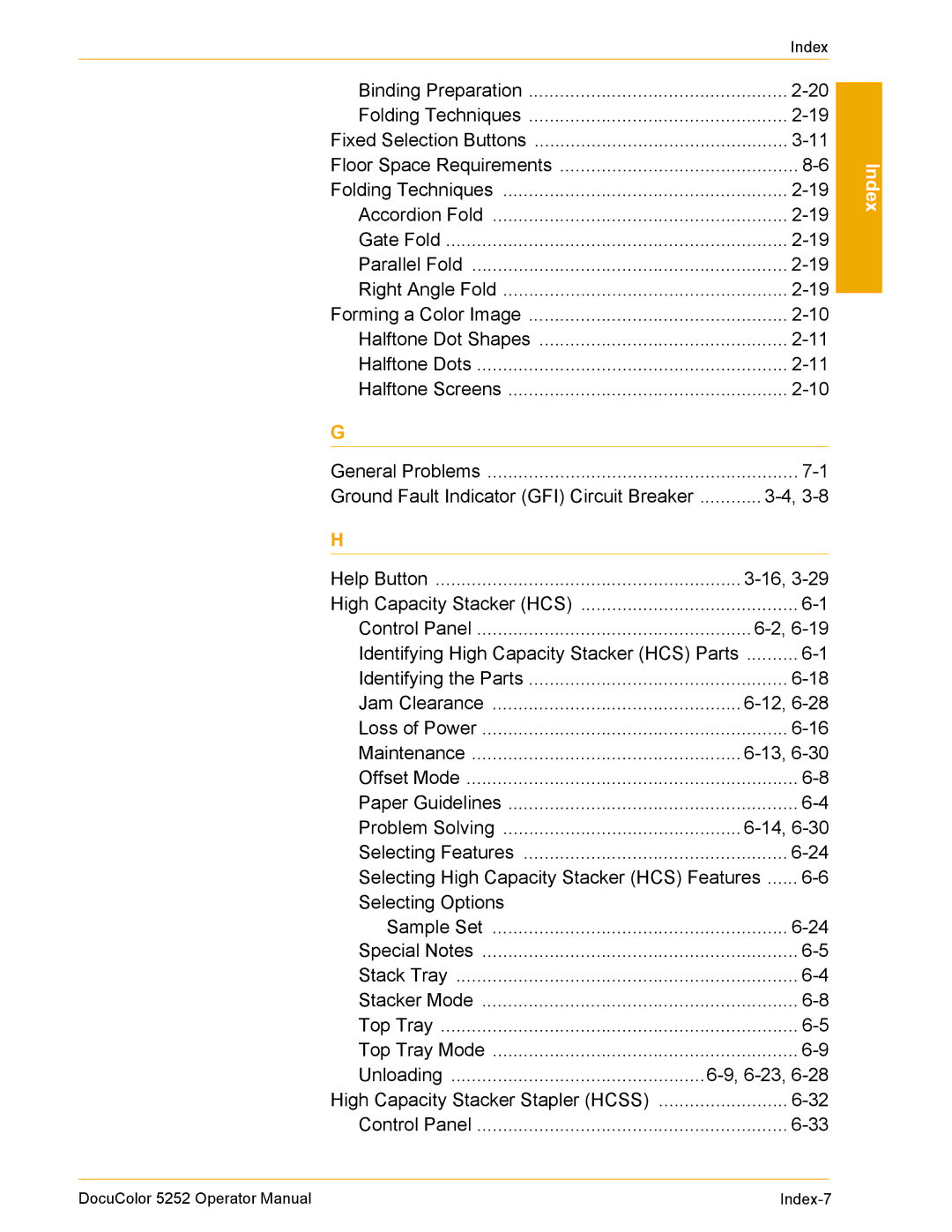 Xerox 5252 manual 6-19 