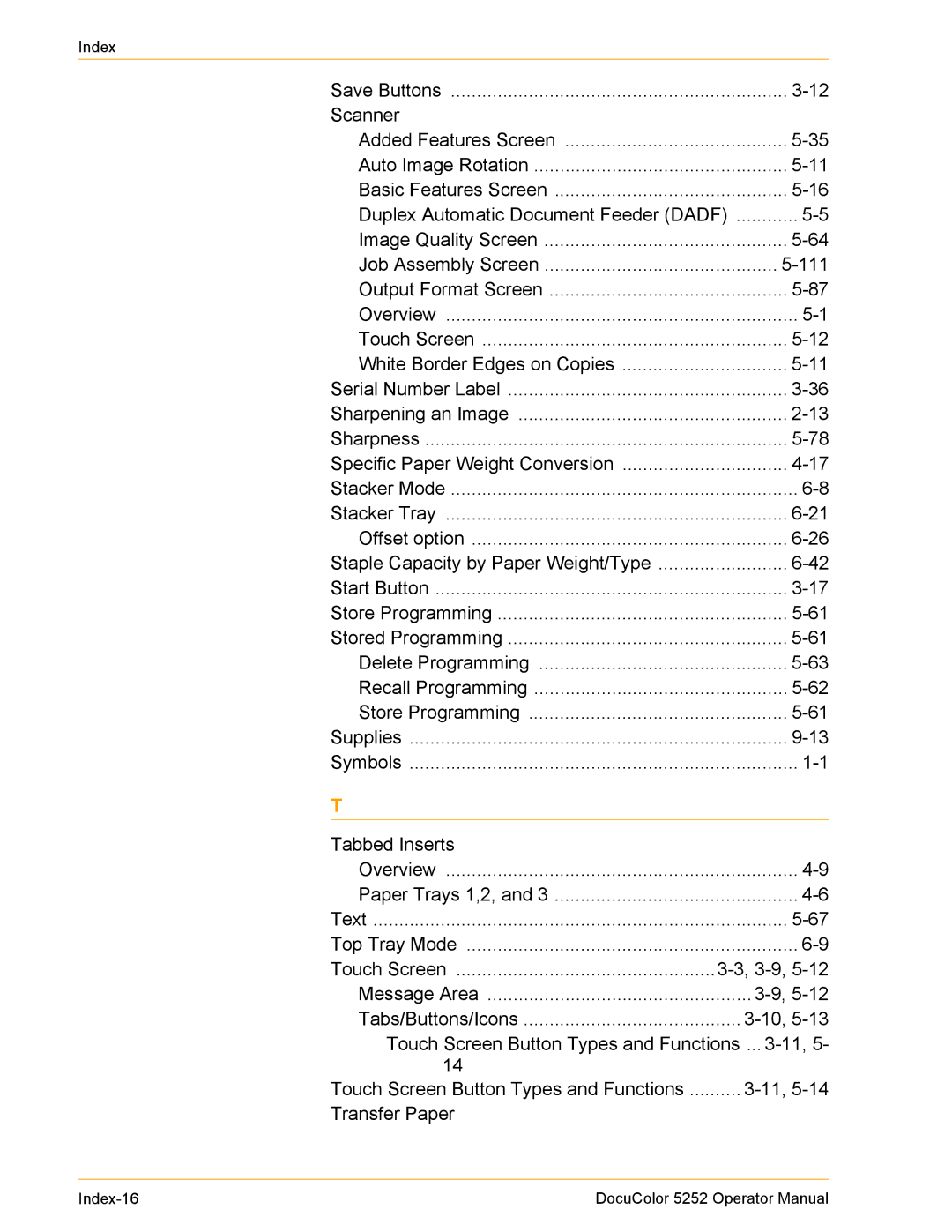 Xerox 5252 manual Text 