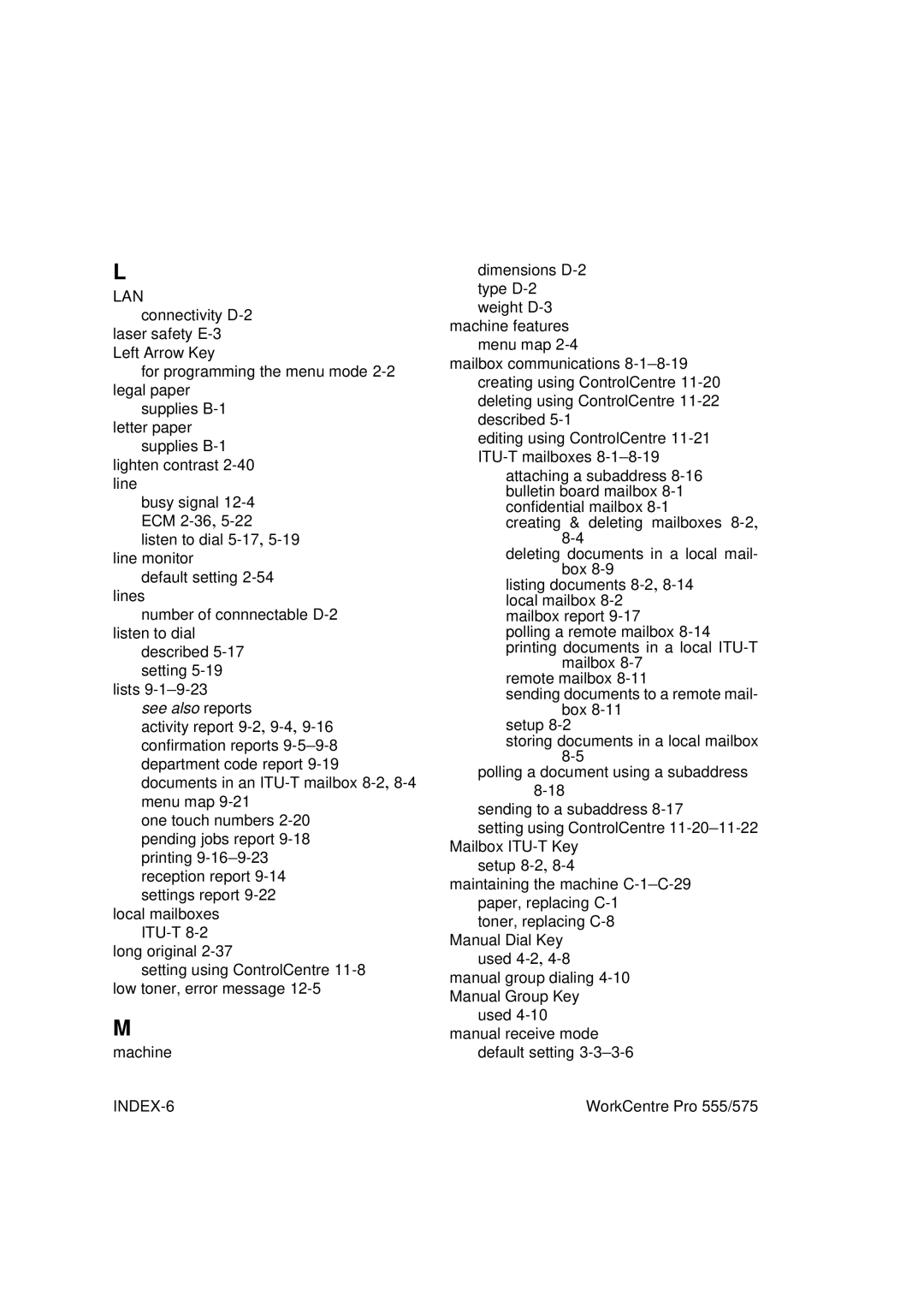 Xerox 555, 575 manual See also reports 