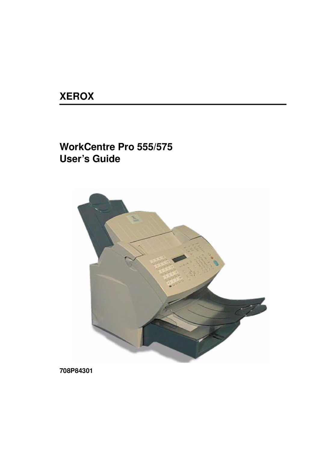 Xerox 555 manual Xerox, 708P84301 