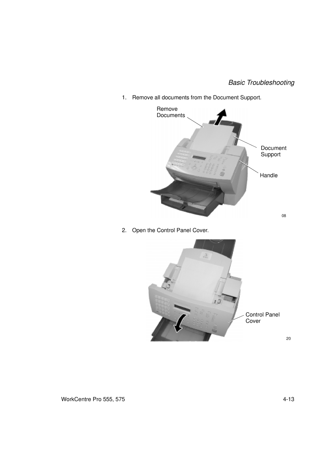 Xerox 555 manual Basic Troubleshooting 