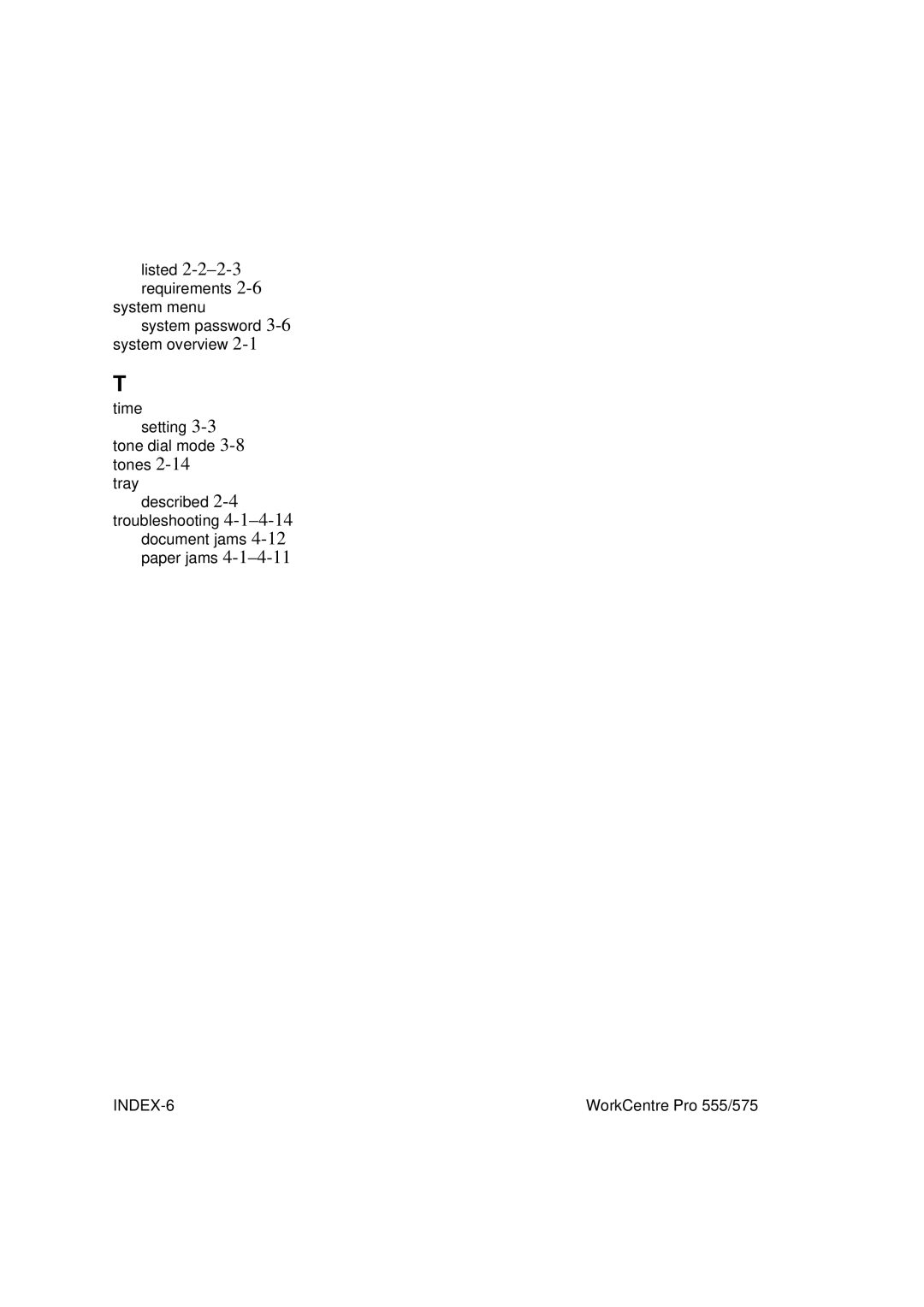 Xerox 555 manual INDEX-6 