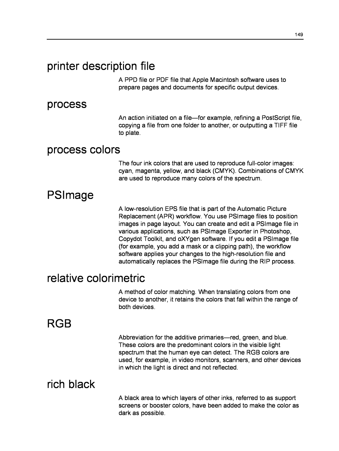 Xerox 550, 560 manual printer description file, process colors, PSImage, relative colorimetric, rich black 