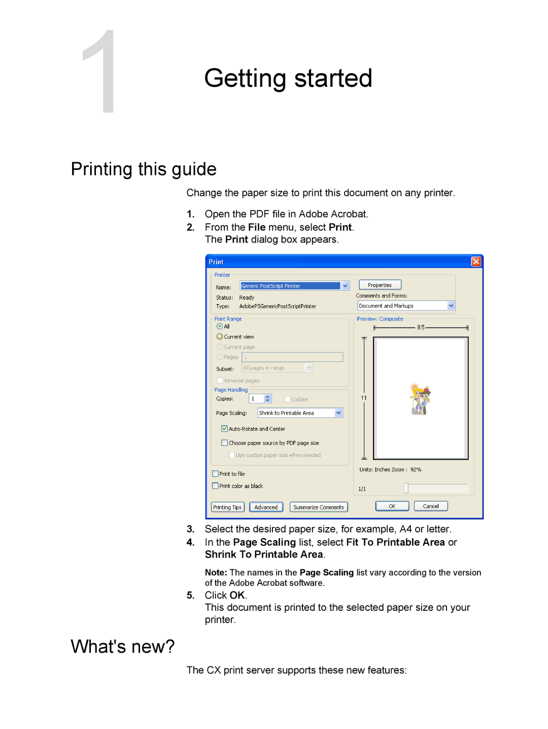 Xerox 550, 560 manual Getting started, Printing this guide, Whats new? 