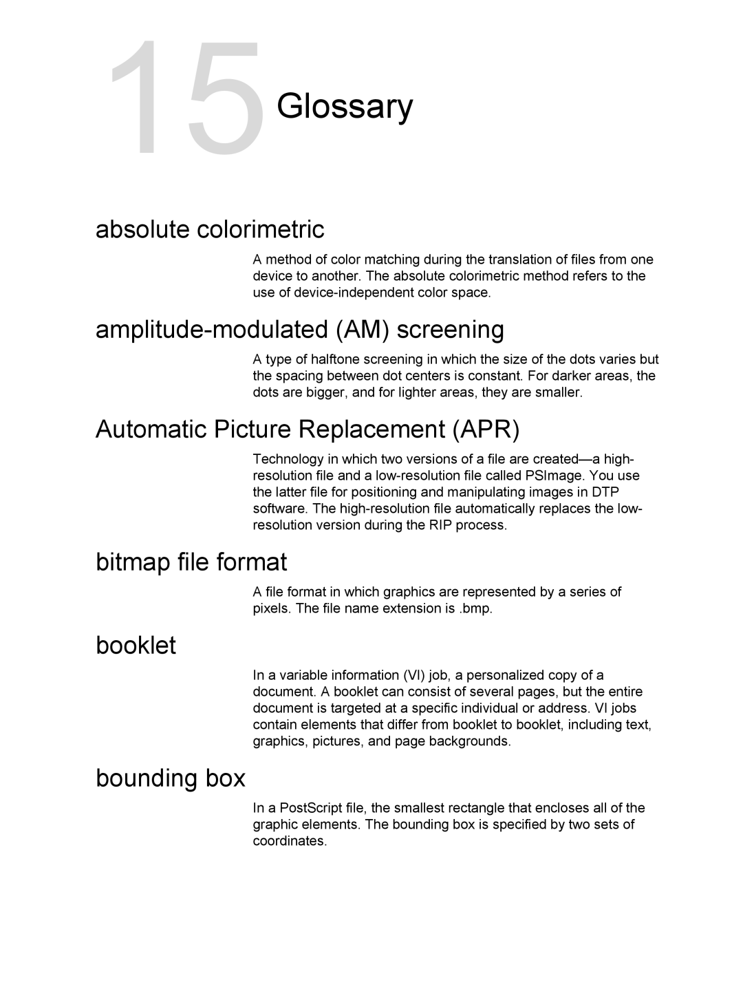 Xerox 550, 560 manual 15Glossary 