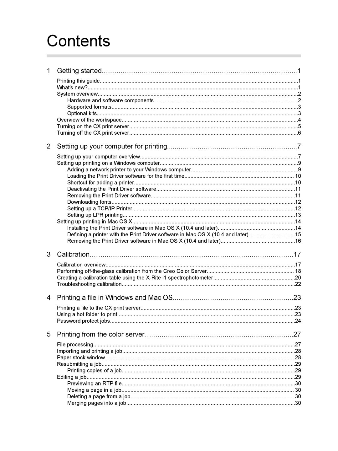 Xerox 550, 560 manual Contents 