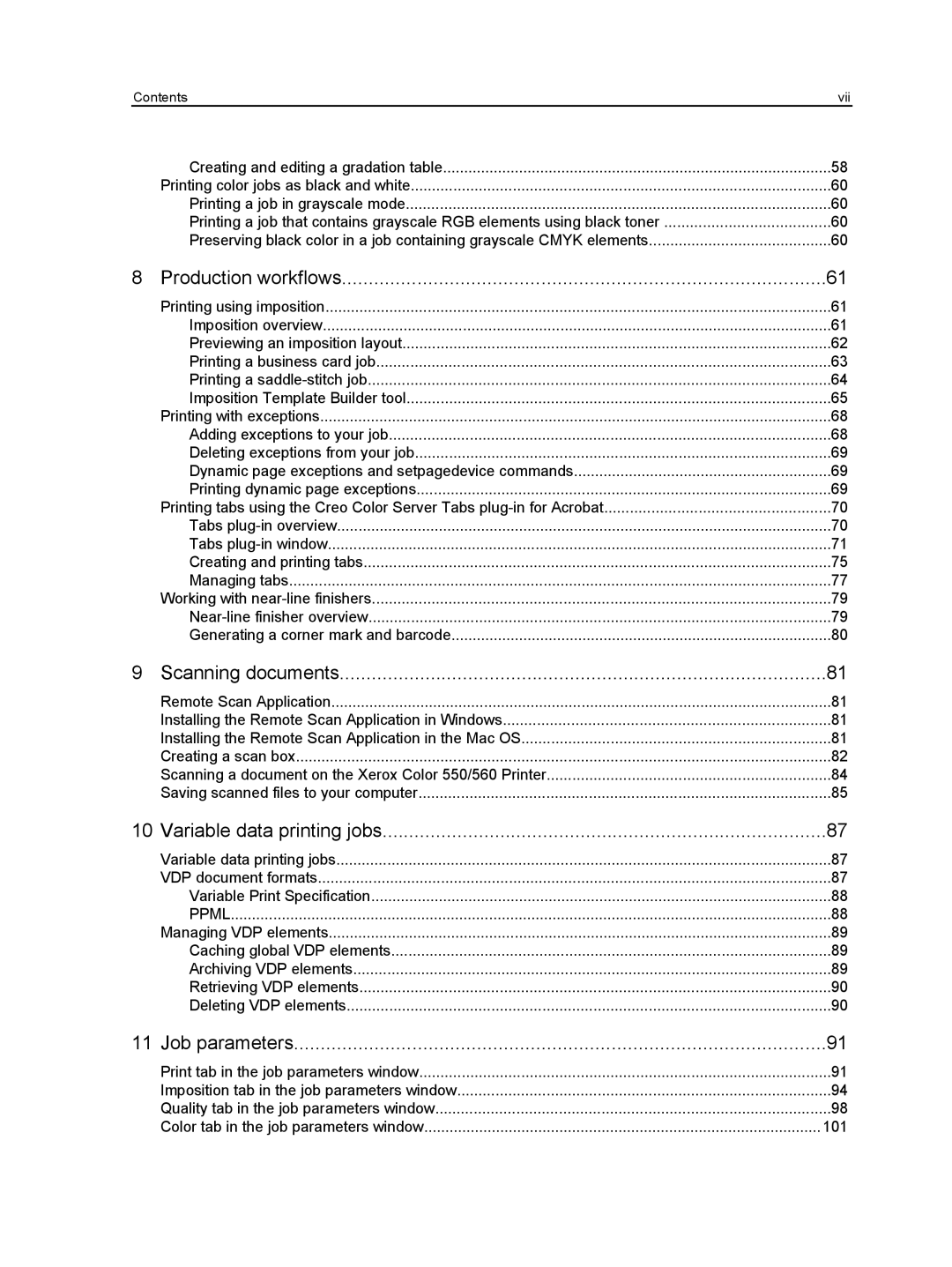 Xerox 550, 560 manual Production workflows 