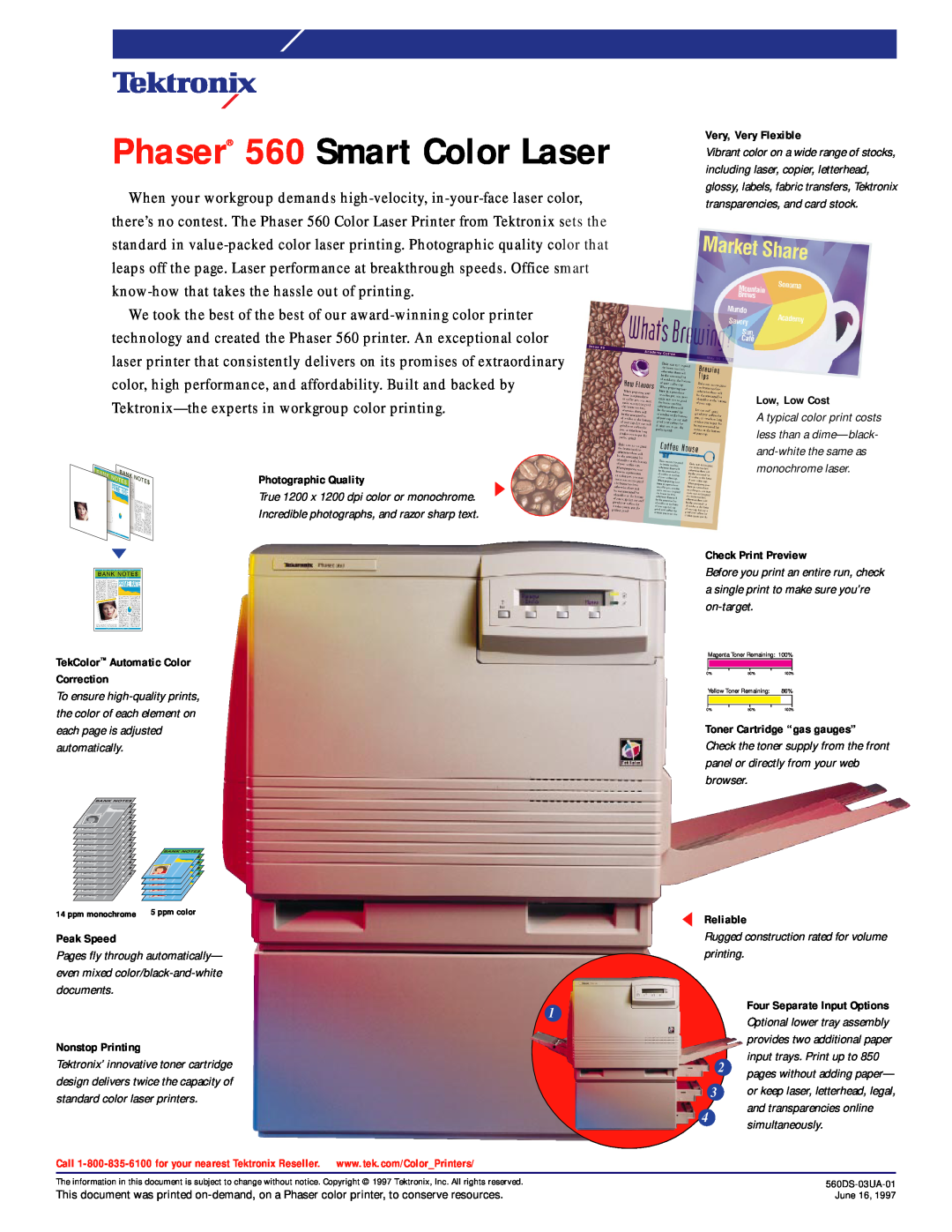 Xerox 550, 560 specifications For use in the US and Canada, Revision 2.0 - Issued December 
