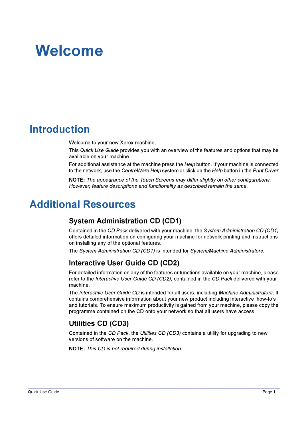 Xerox 5638, 5645, 5675, 5655, 5687, 5665 manual Welcome, Introduction, Additional Resources 