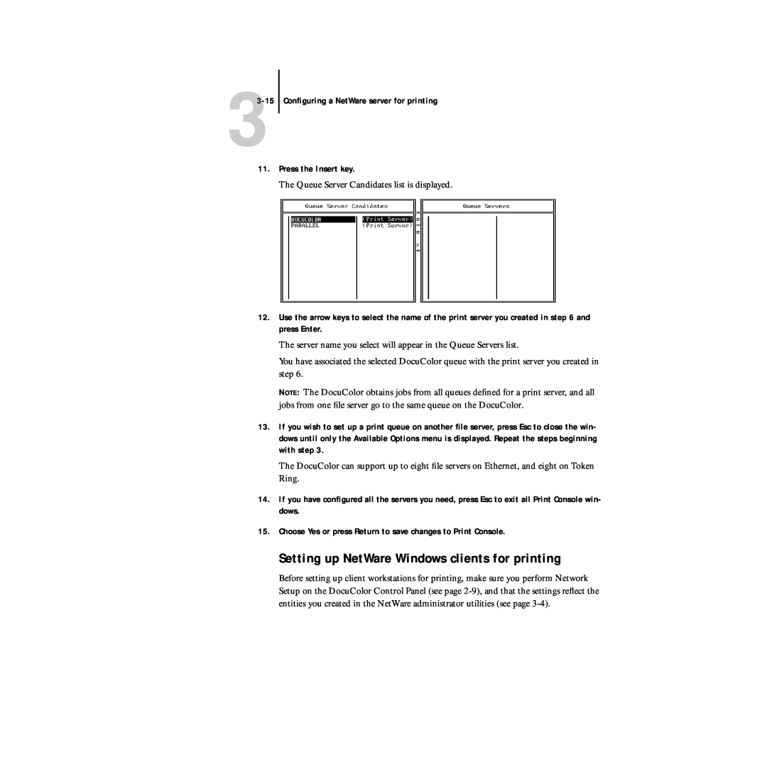 Xerox 5750 manual Setting up NetWare Windows clients for printing 