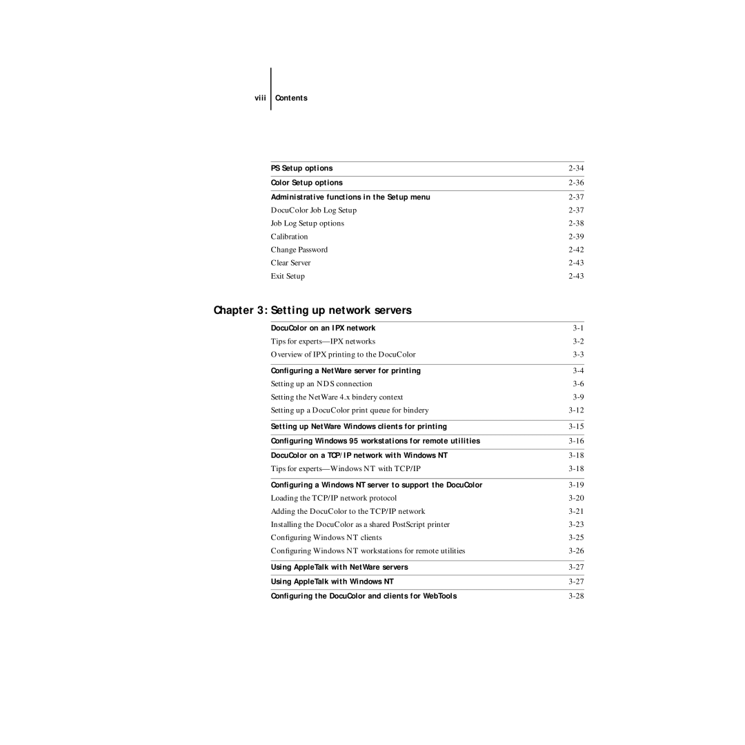 Xerox 5750 manual DocuColor on an IPX network, Conﬁguring a NetWare server for printing 