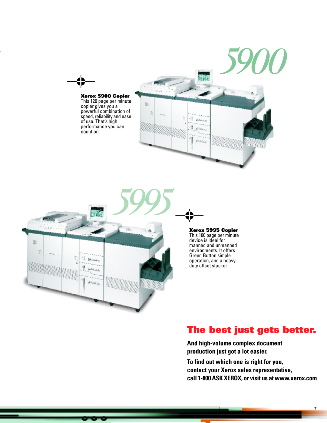 Xerox 5900 manual 5995, The best just gets better 