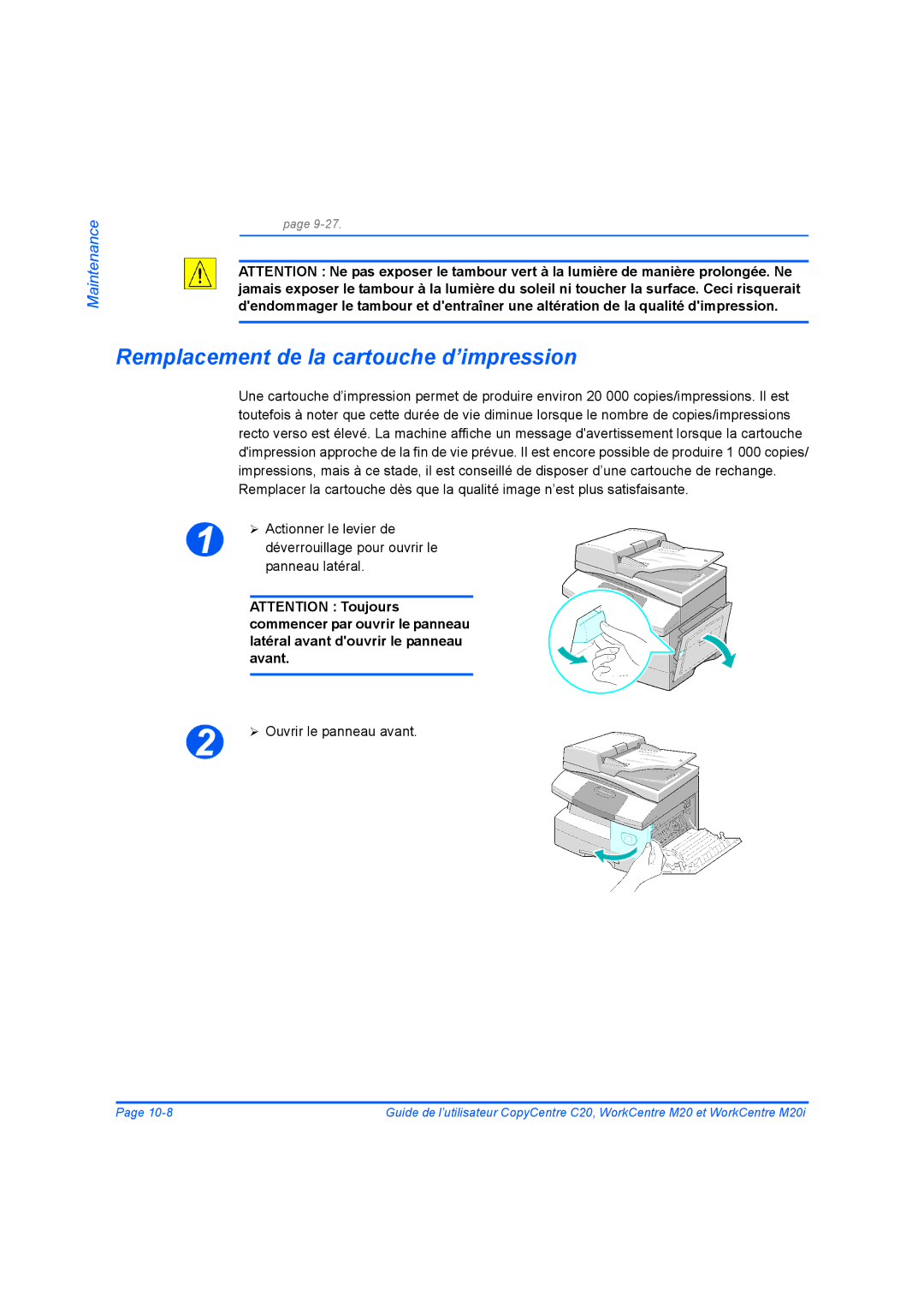 Xerox 604E07780 manual Remplacement de la cartouche d’impression 